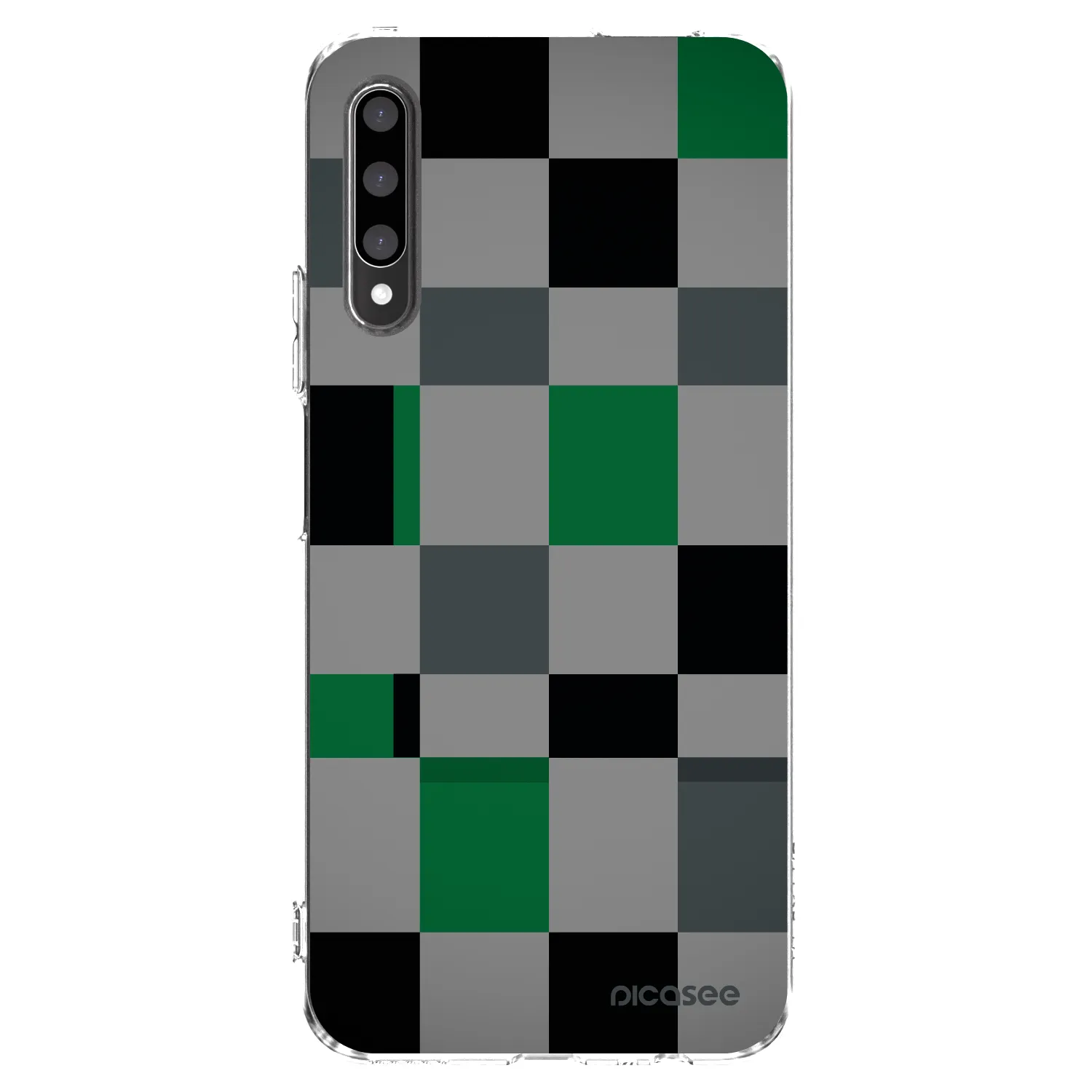 Picasee átlátszó szilikon tok az alábbi mobiltelefonokra Honor 9X Pro - Block Grid