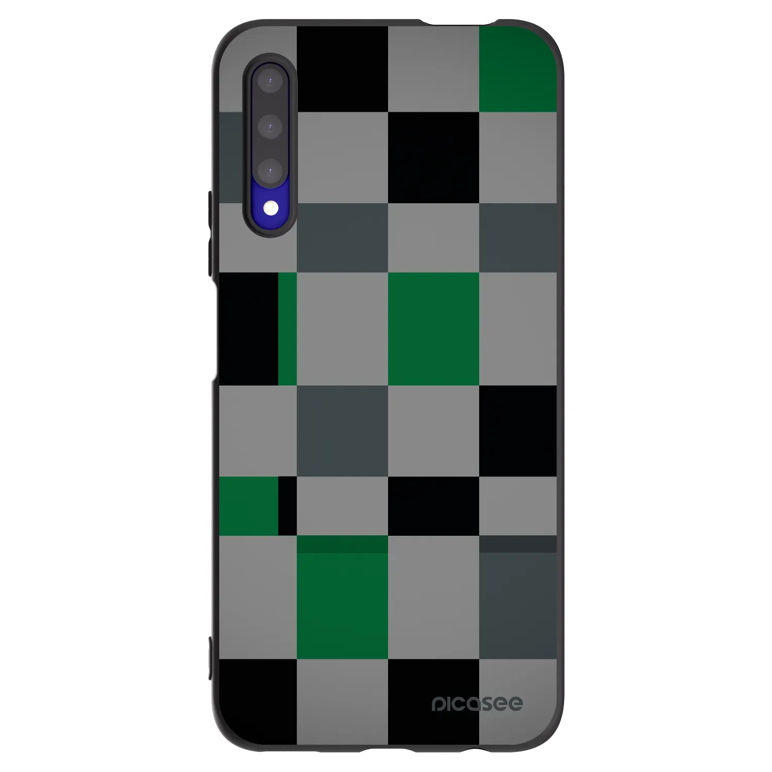 Picasee fekete szilikon tok az alábbi mobiltelefonokra Honor 9X Pro - Block Grid