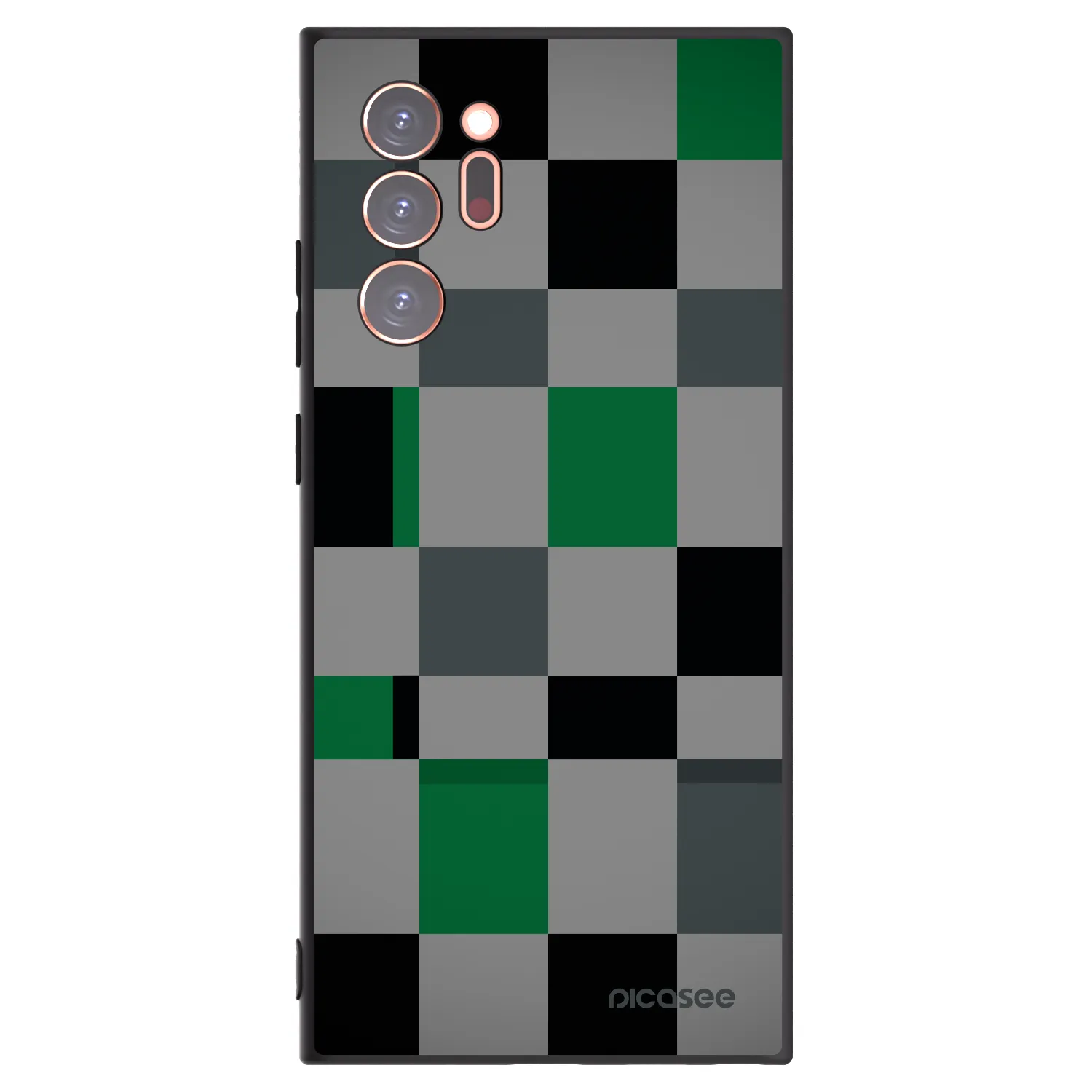 Picasee fekete szilikon tok az alábbi mobiltelefonokra Samsung Galaxy Note 20 Ultra - Block Grid