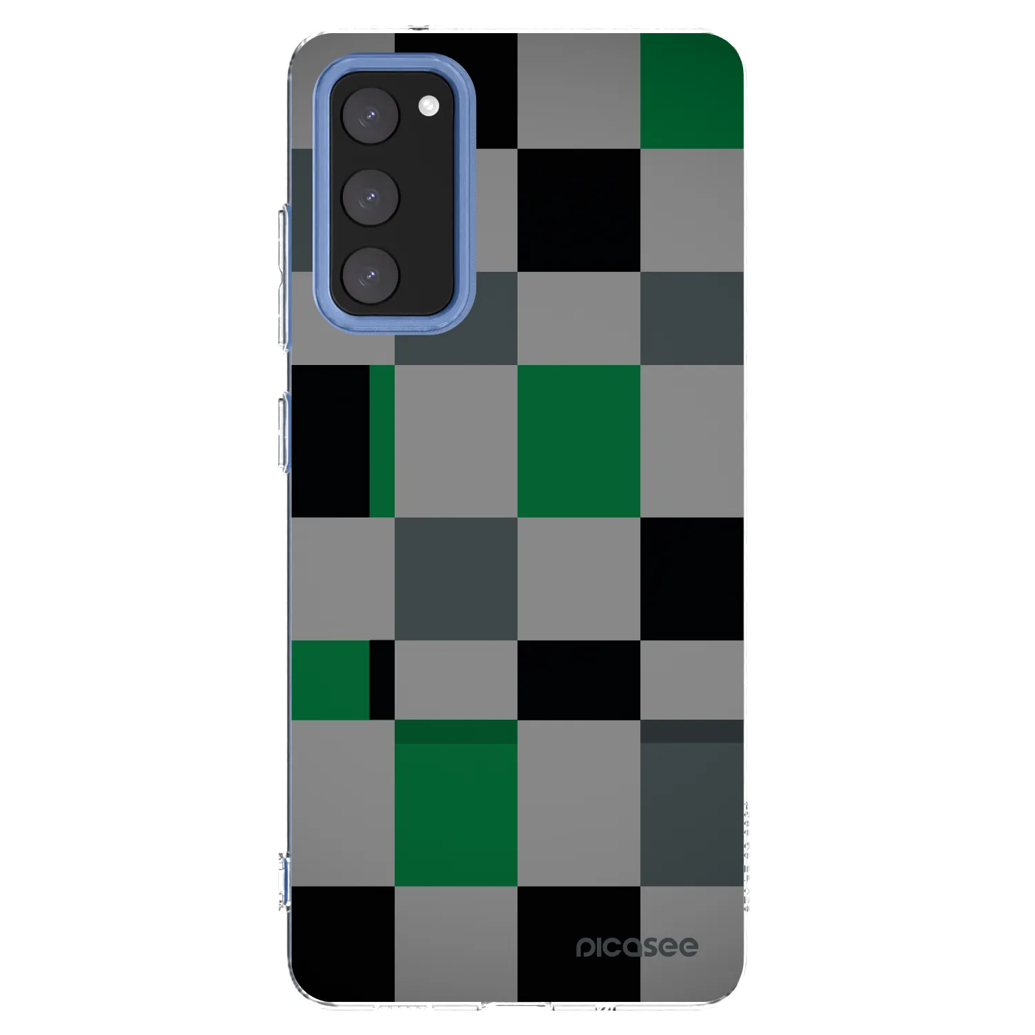 Picasee átlátszó szilikon tok az alábbi mobiltelefonokra Samsung Galaxy S20 FE - Block Grid