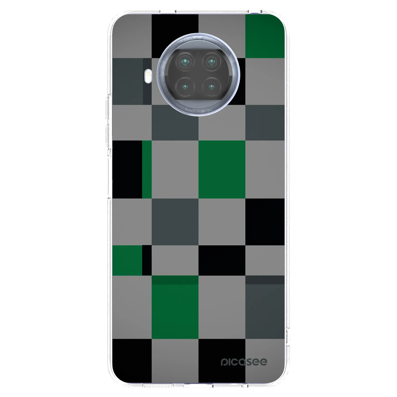 Picasee átlátszó szilikon tok az alábbi mobiltelefonokra Xiaomi Mi 10T Lite - Block Grid