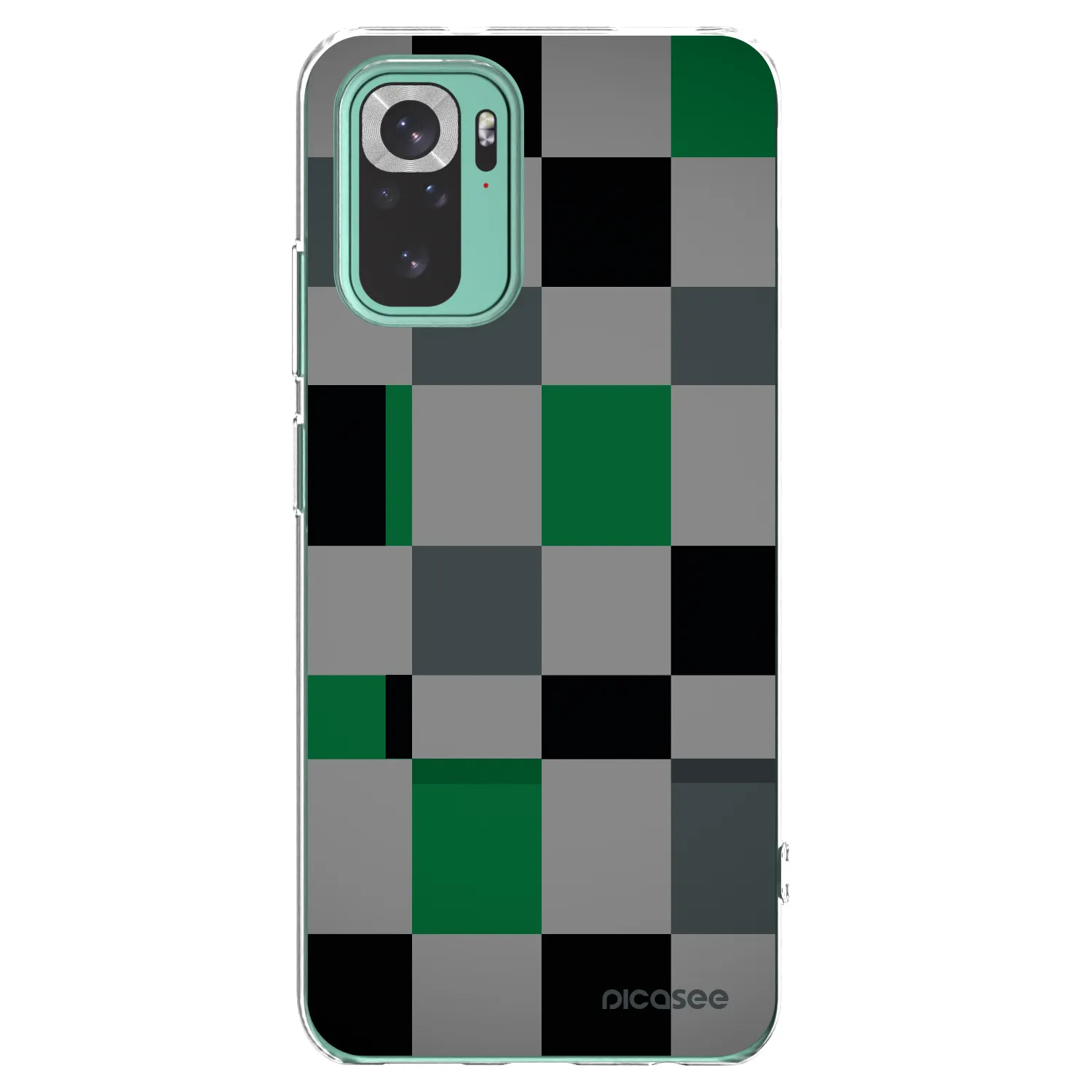 Picasee átlátszó szilikon tok az alábbi mobiltelefonokra Xiaomi Redmi Note 10 Pro - Block Grid