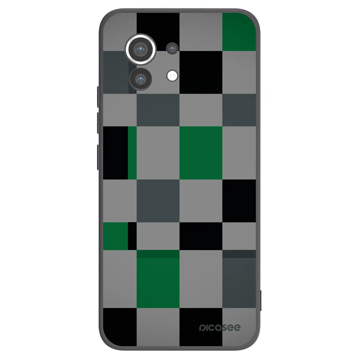 Picasee fekete szilikon tok az alábbi mobiltelefonokra Xiaomi Mi 11 - Block Grid