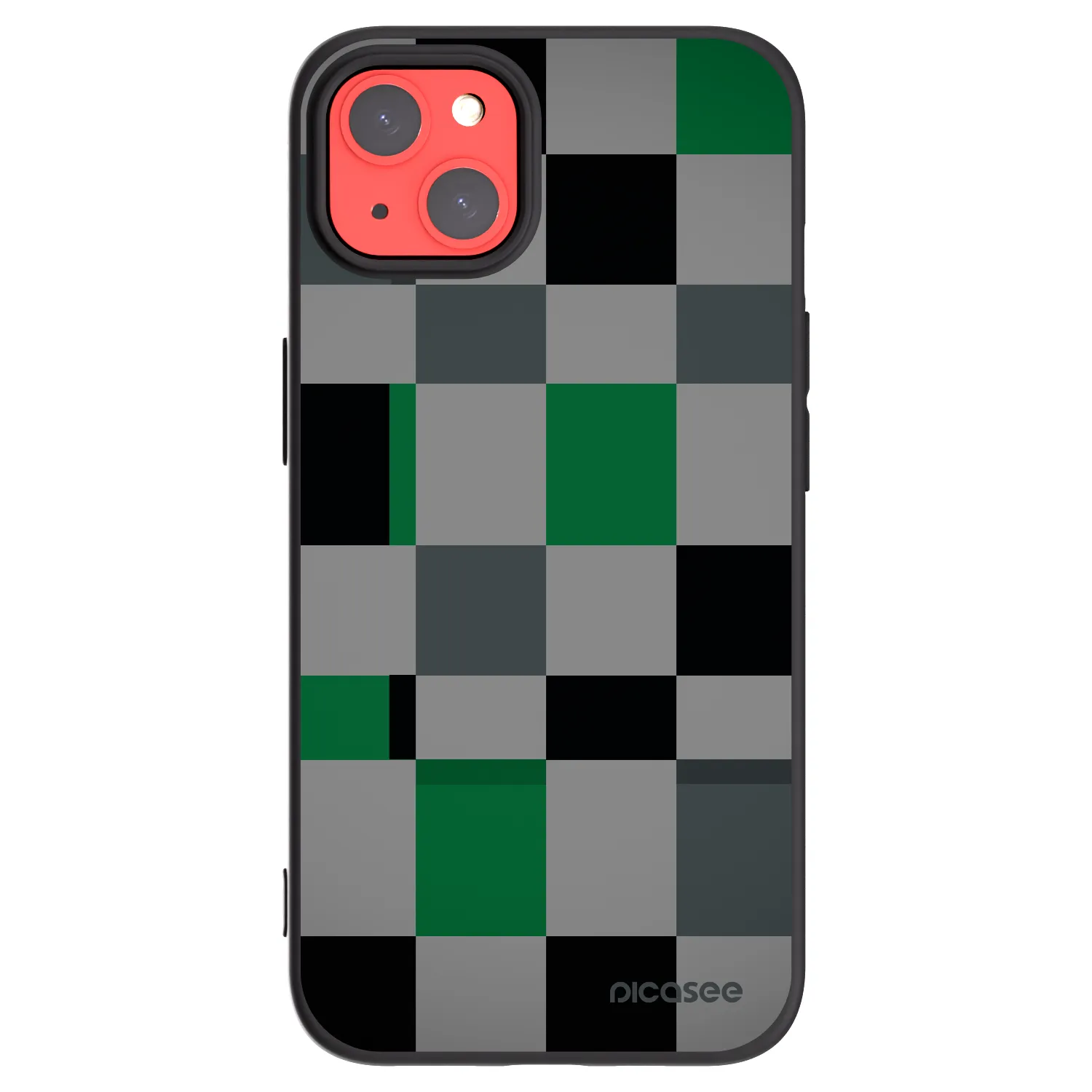 Picasee fekete szilikon tok az alábbi mobiltelefonokra Apple iPhone 13 - Block Grid