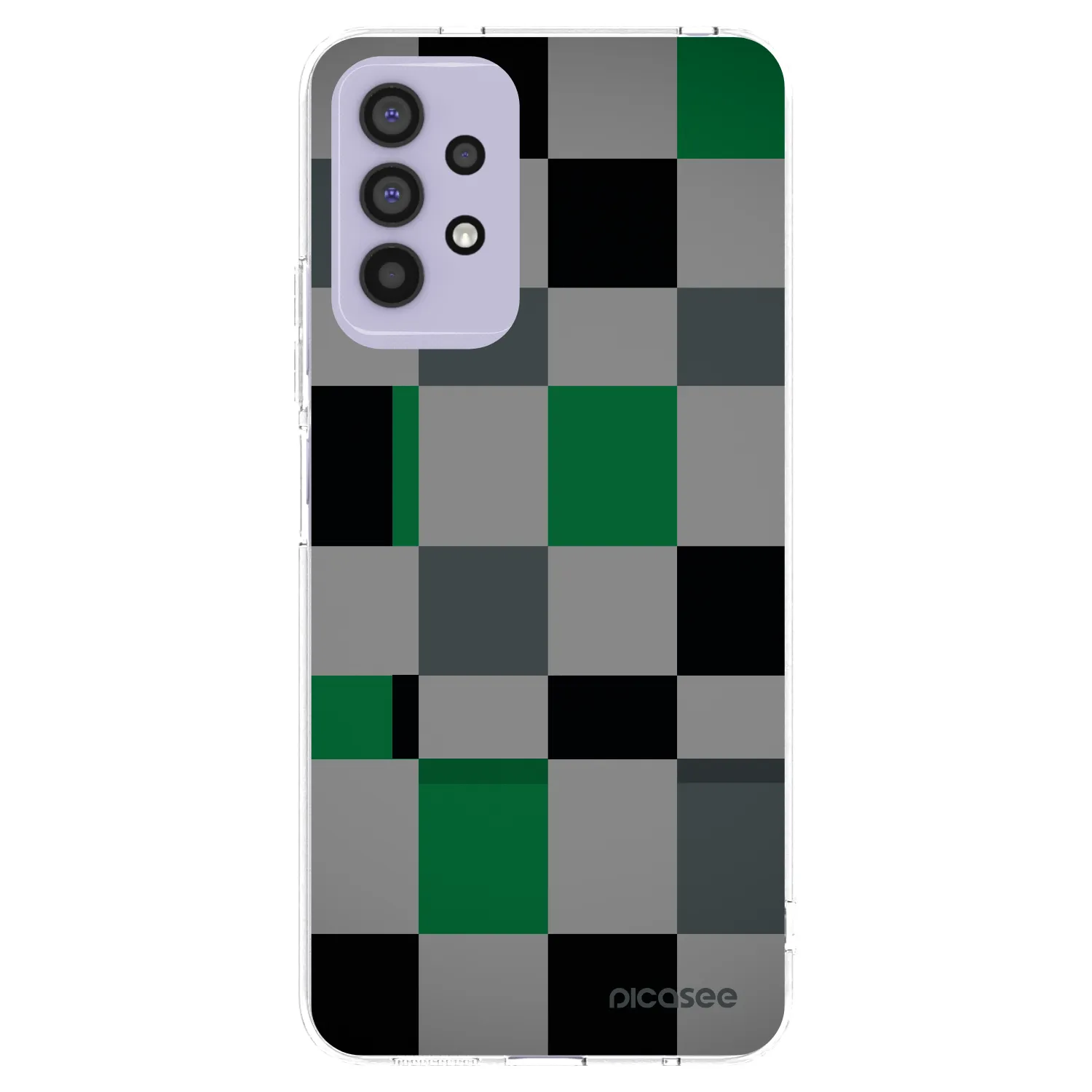 Picasee átlátszó szilikon tok az alábbi mobiltelefonokra Samsung Galaxy A32 4G SM-A325F - Block Grid