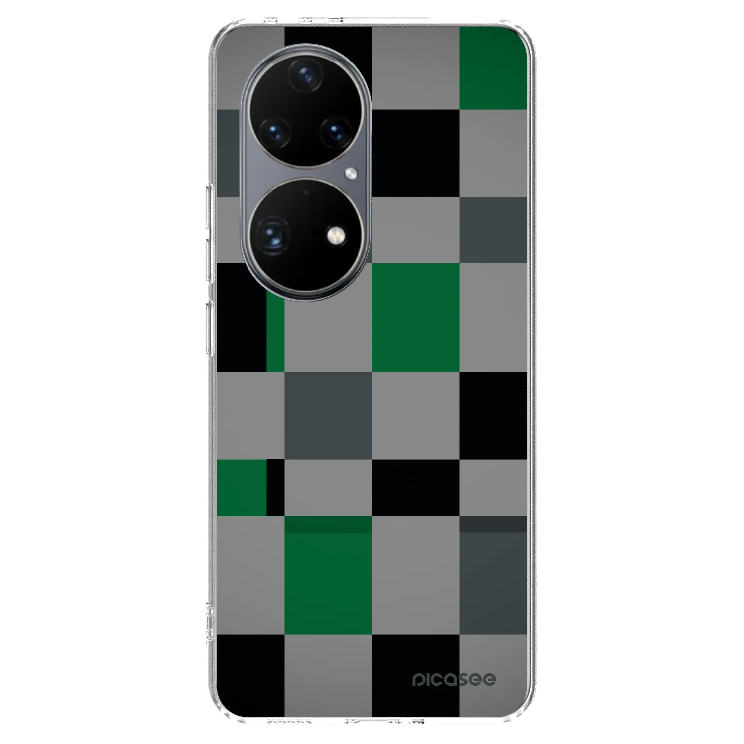 Picasee átlátszó szilikon tok az alábbi mobiltelefonokra Huawei P50 - Block Grid