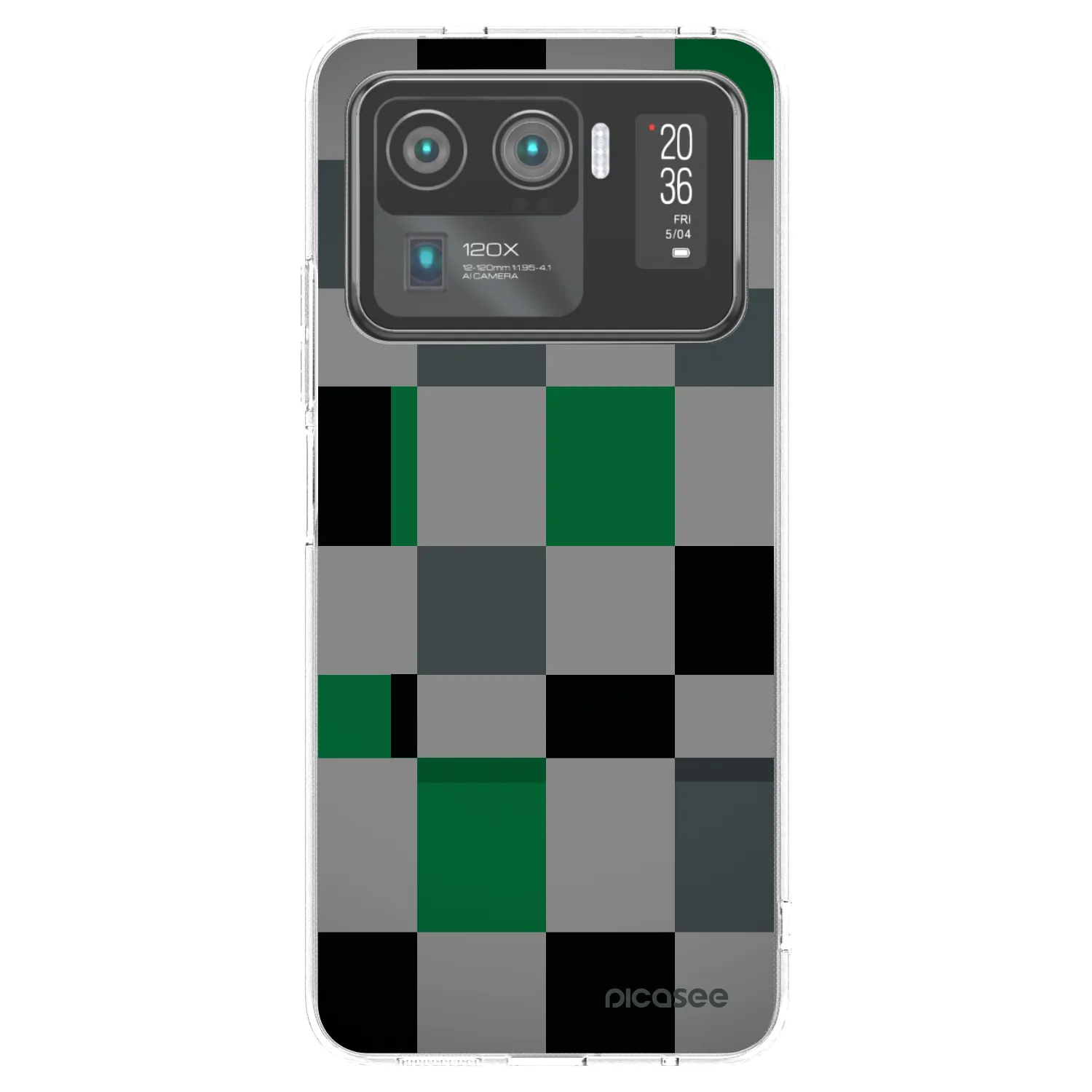 Picasee átlátszó szilikon tok az alábbi mobiltelefonokra Xiaomi Mi 11 Ultra - Block Grid