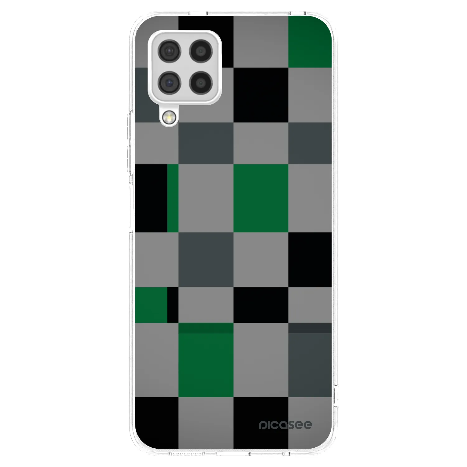 Picasee átlátszó szilikon tok az alábbi mobiltelefonokra Samsung Galaxy A22 A225F 4G - Block Grid