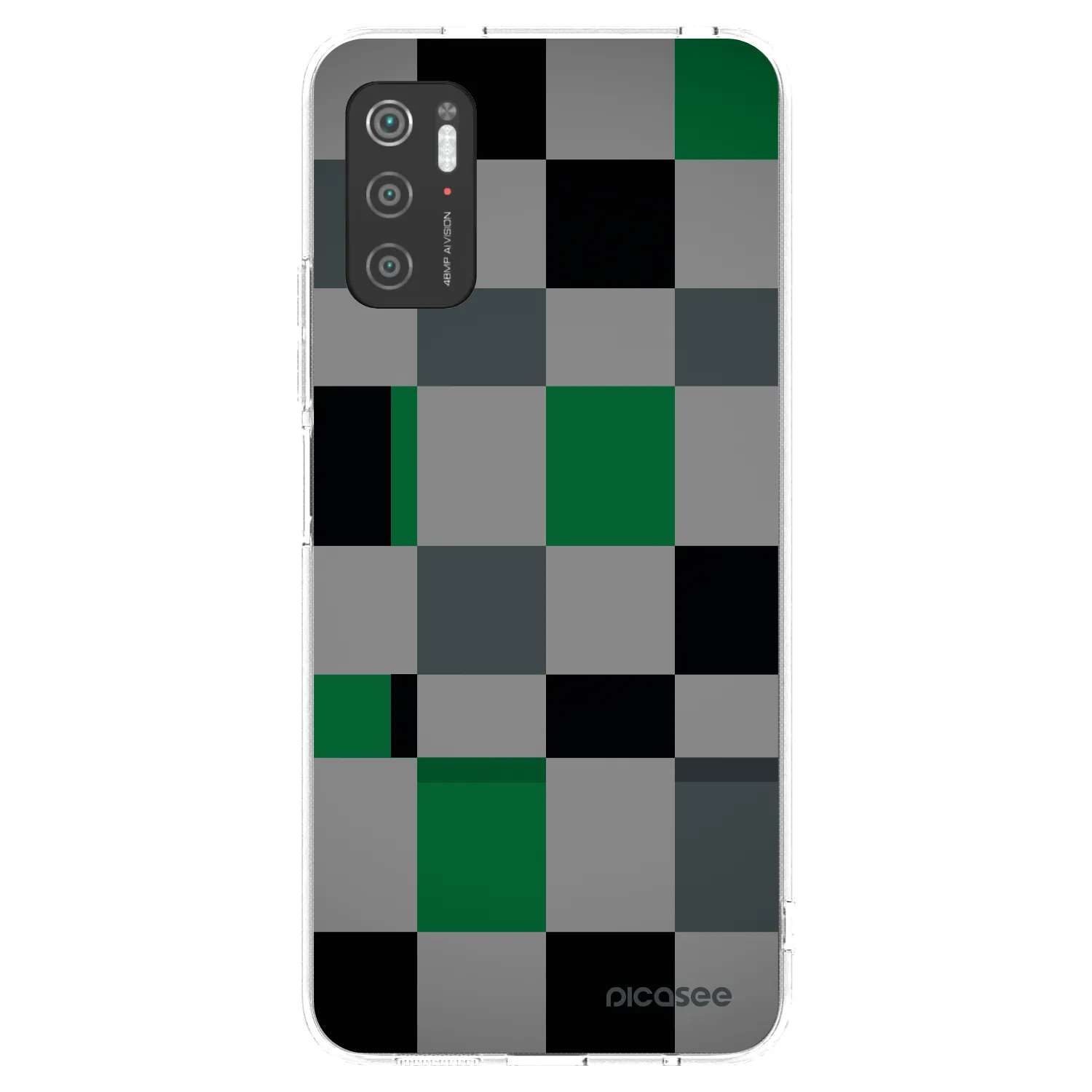 Picasee átlátszó szilikon tok az alábbi mobiltelefonokra Xiaomi Poco M3 Pro 5G - Block Grid