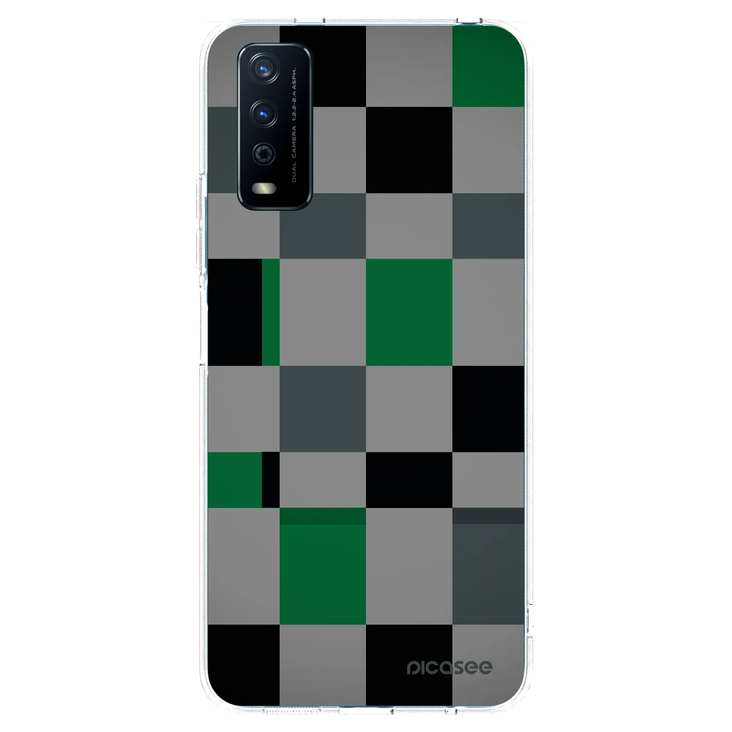 Picasee átlátszó szilikon tok az alábbi mobiltelefonokra Vivo Y11s - Block Grid