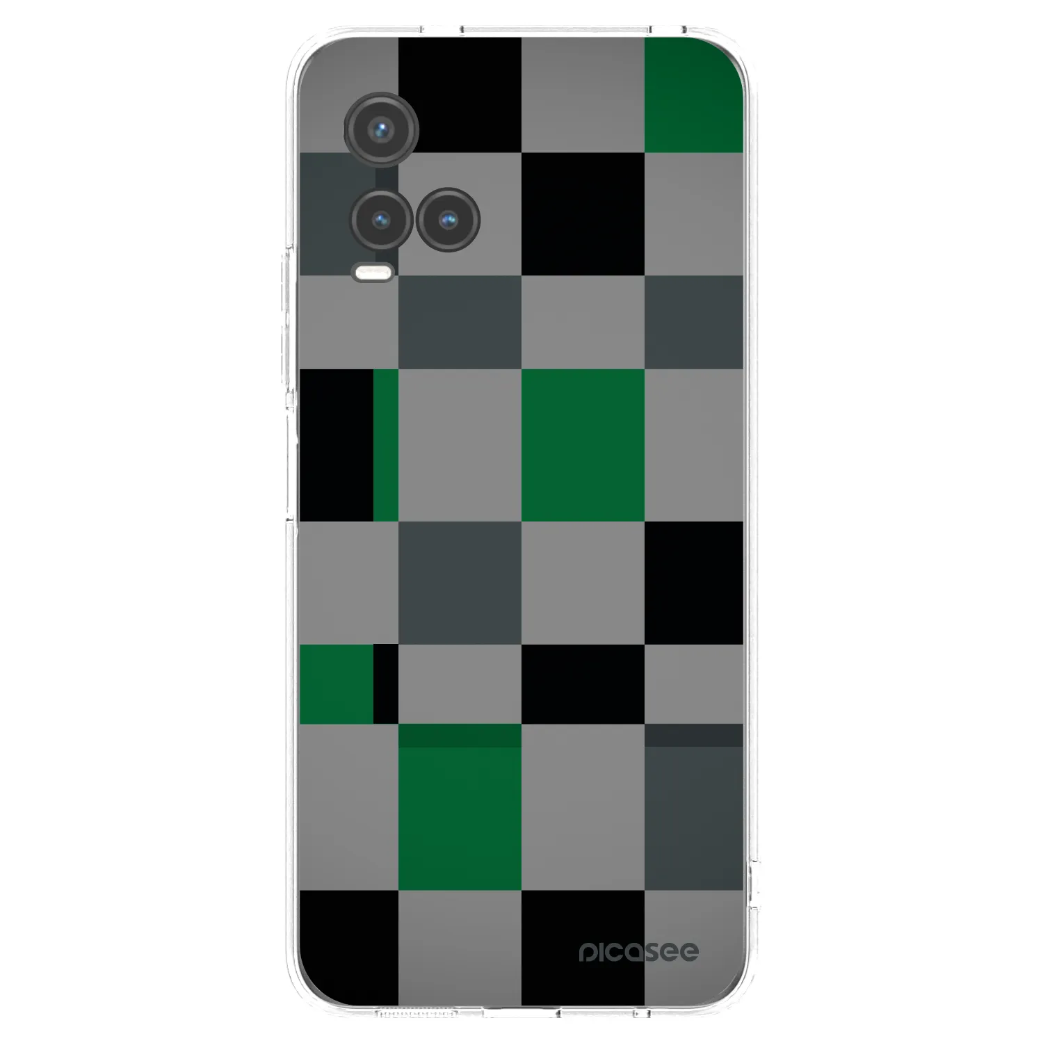 Picasee átlátszó szilikon tok az alábbi mobiltelefonokra Vivo Y33s - Block Grid