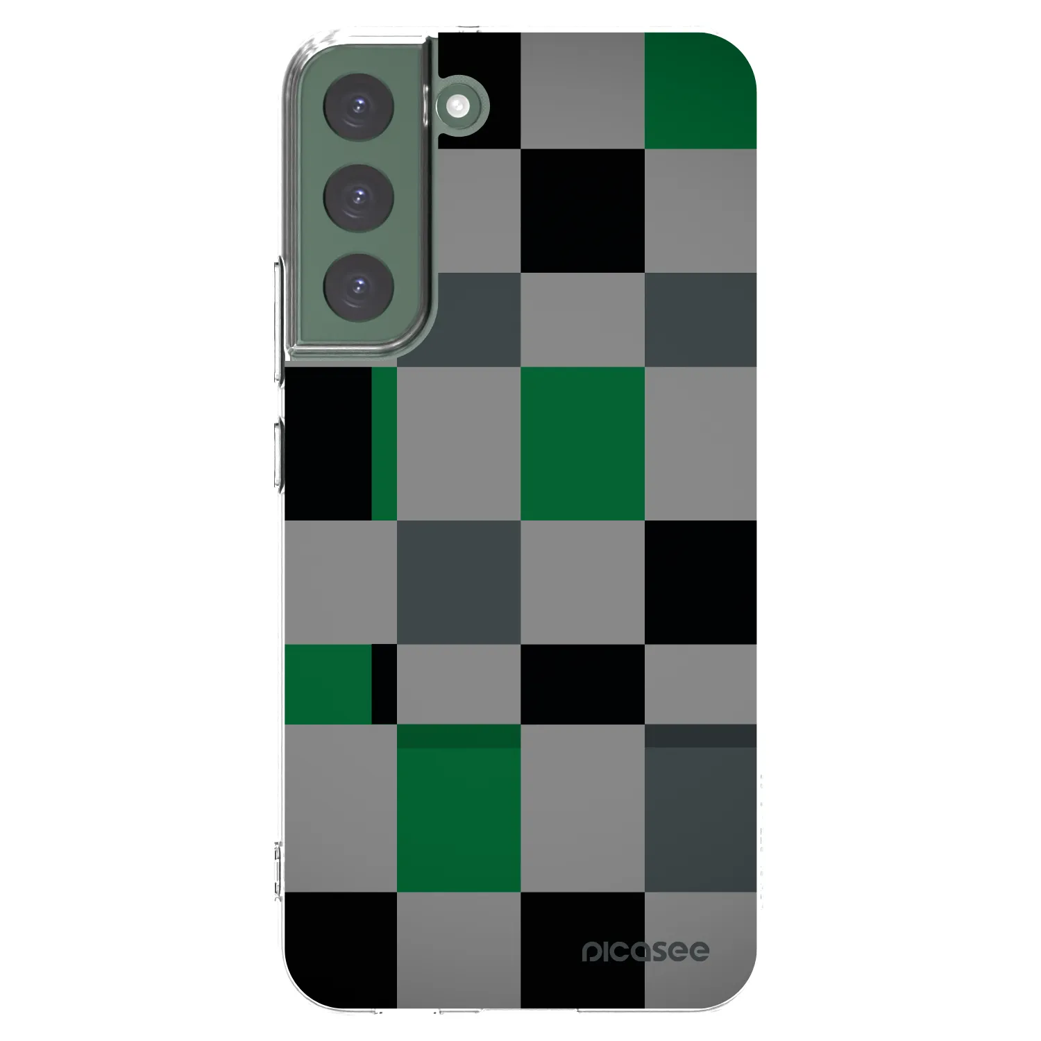 Picasee átlátszó szilikon tok az alábbi mobiltelefonokra Samsung Galaxy S22+ 5G - Block Grid