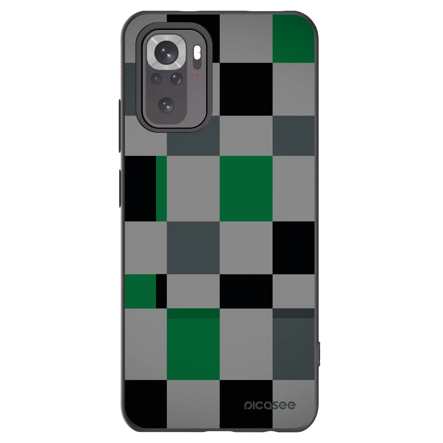 Picasee fekete szilikon tok az alábbi mobiltelefonokra Xiaomi Redmi Note 11S 4G - Block Grid