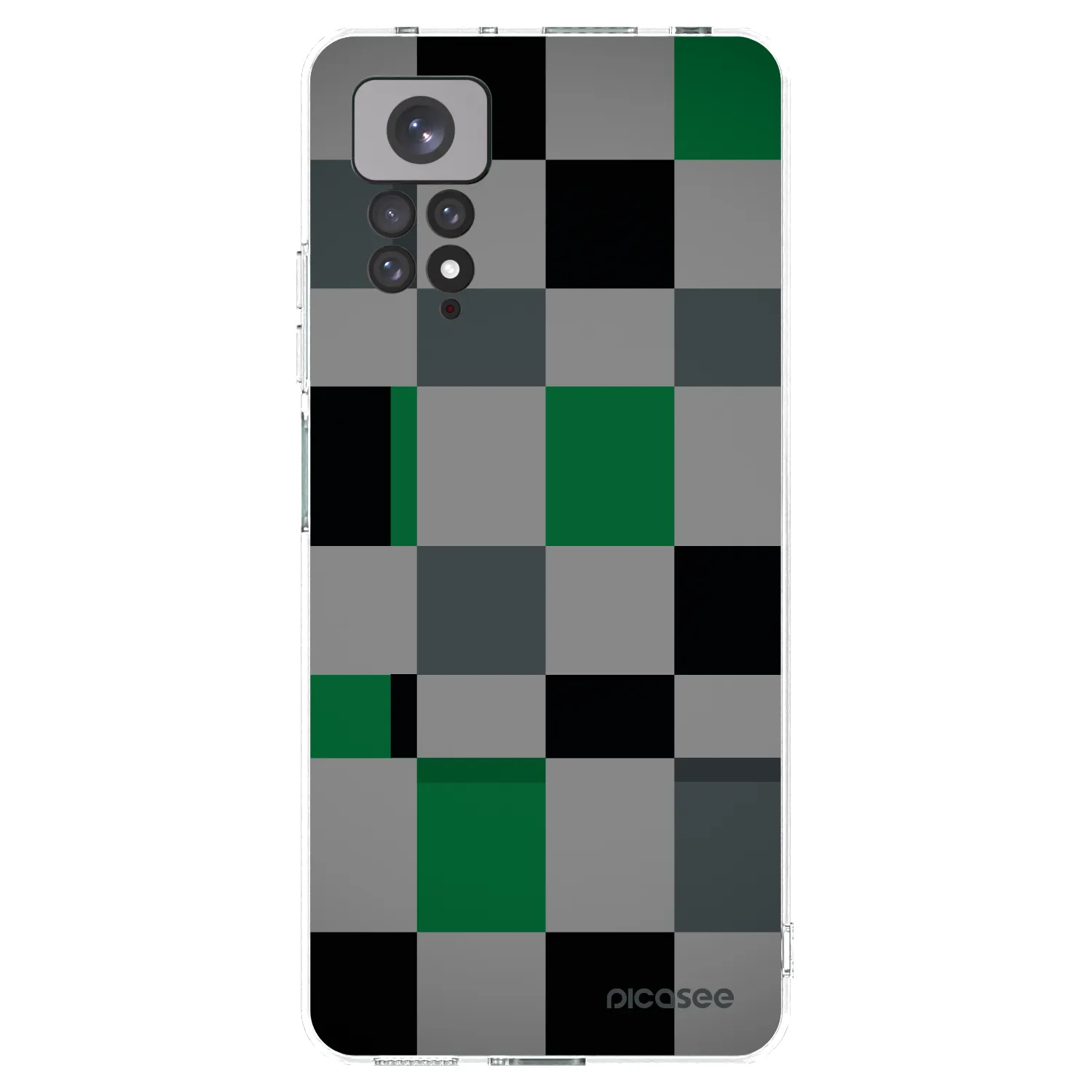 Picasee átlátszó szilikon tok az alábbi mobiltelefonokra Xiaomi Redmi Note 11S 4G - Block Grid