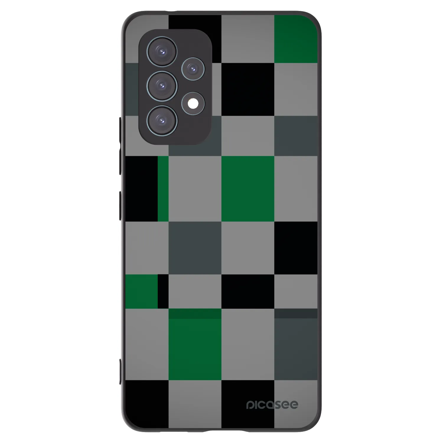 Picasee fekete szilikon tok az alábbi mobiltelefonokra Samsung Galaxy A53 5G A536 - Block Grid