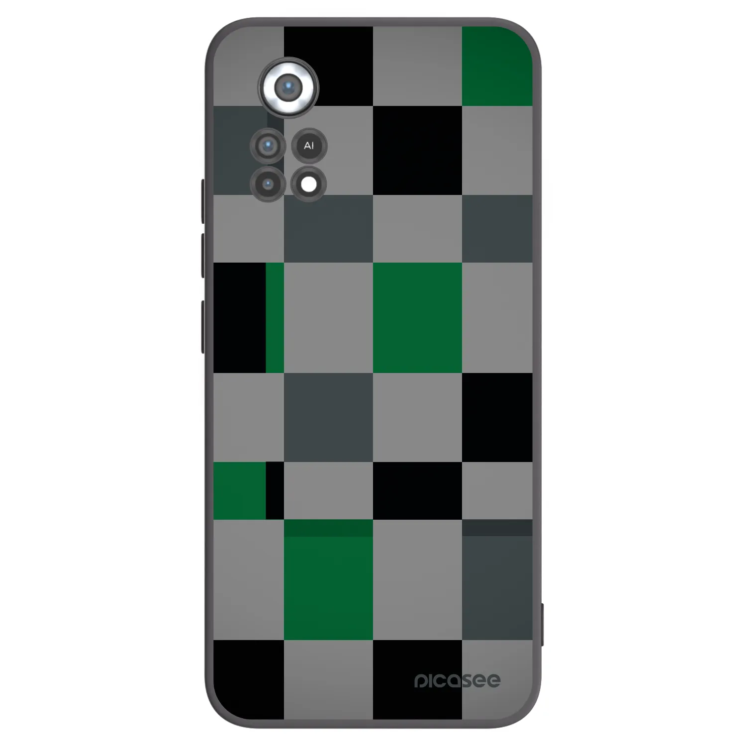 Picasee fekete szilikon tok az alábbi mobiltelefonokra Xiaomi Poco X4 Pro 5G - Block Grid