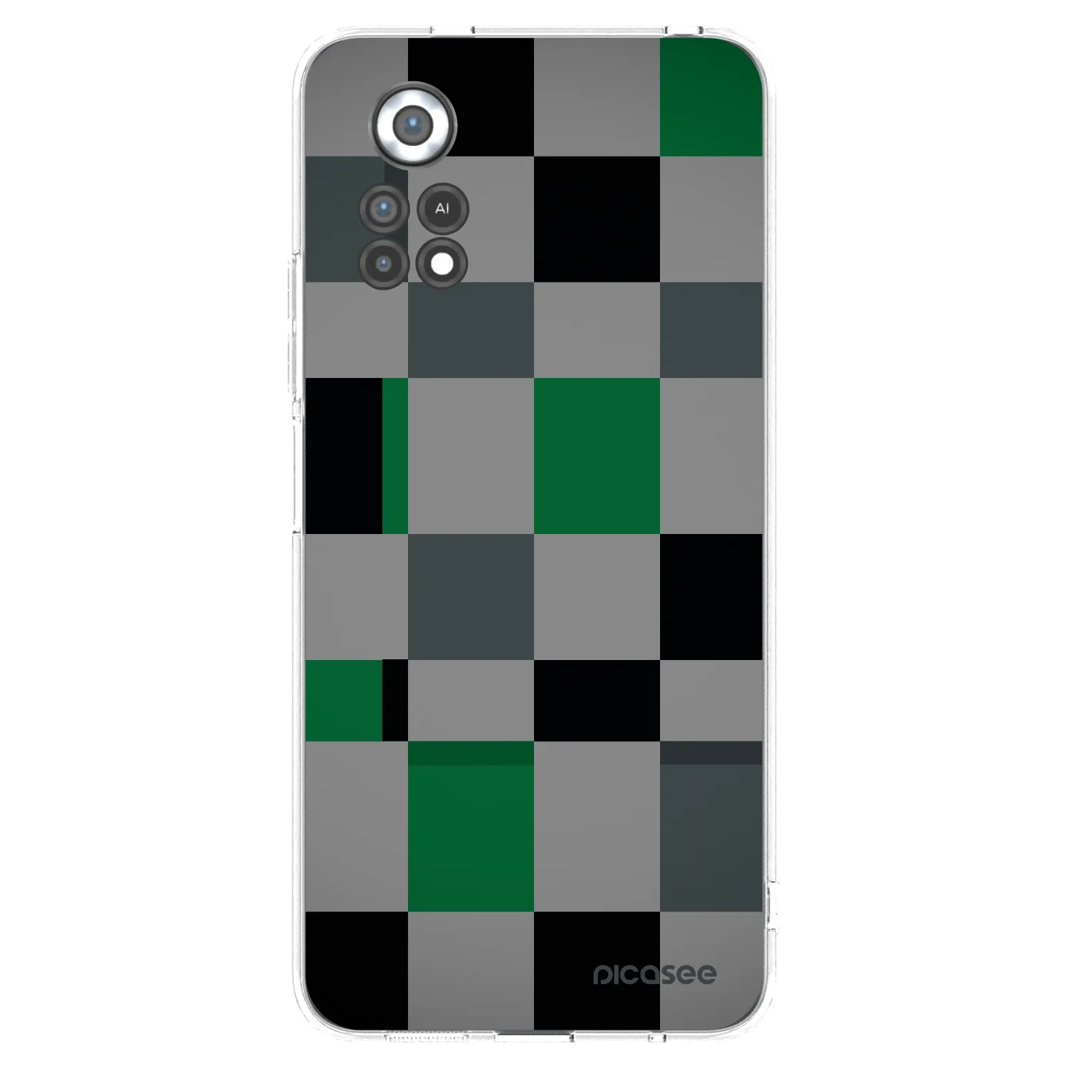 Picasee átlátszó szilikon tok az alábbi mobiltelefonokra Xiaomi Poco X4 Pro 5G - Block Grid