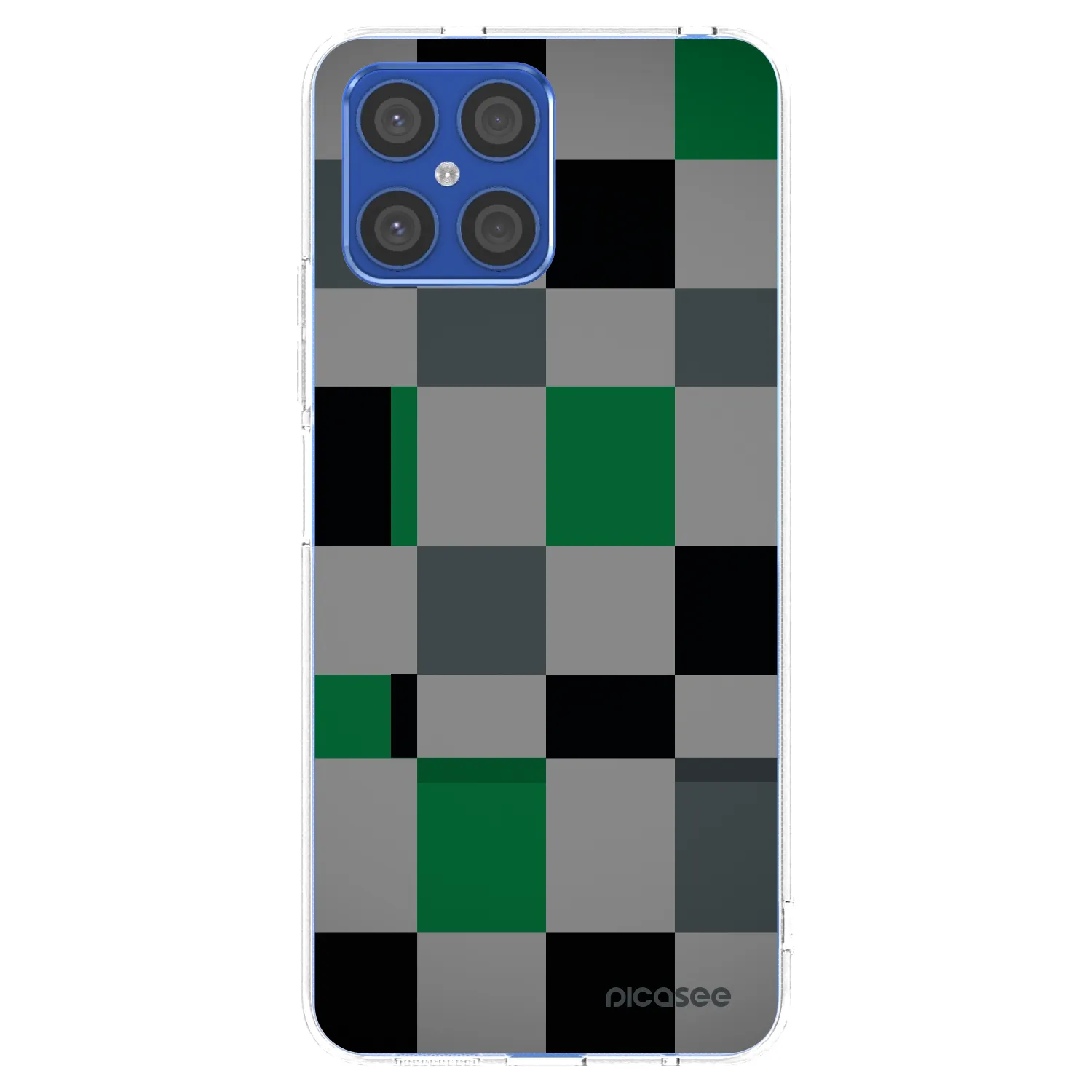 Picasee átlátszó szilikon tok az alábbi mobiltelefonokra Honor X8 4G - Block Grid