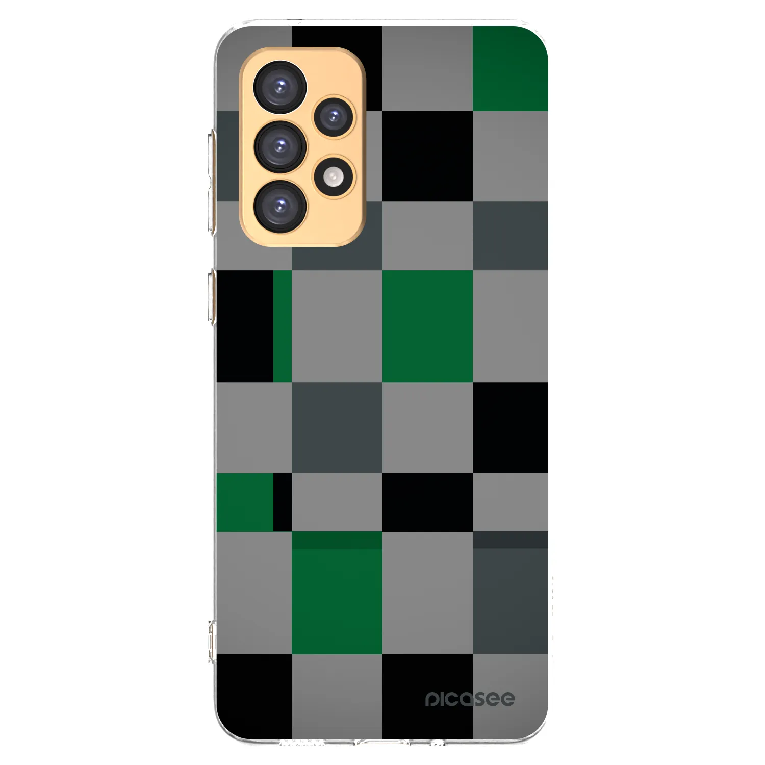 Picasee átlátszó szilikon tok az alábbi mobiltelefonokra Samsung Galaxy A33 5G A336 - Block Grid