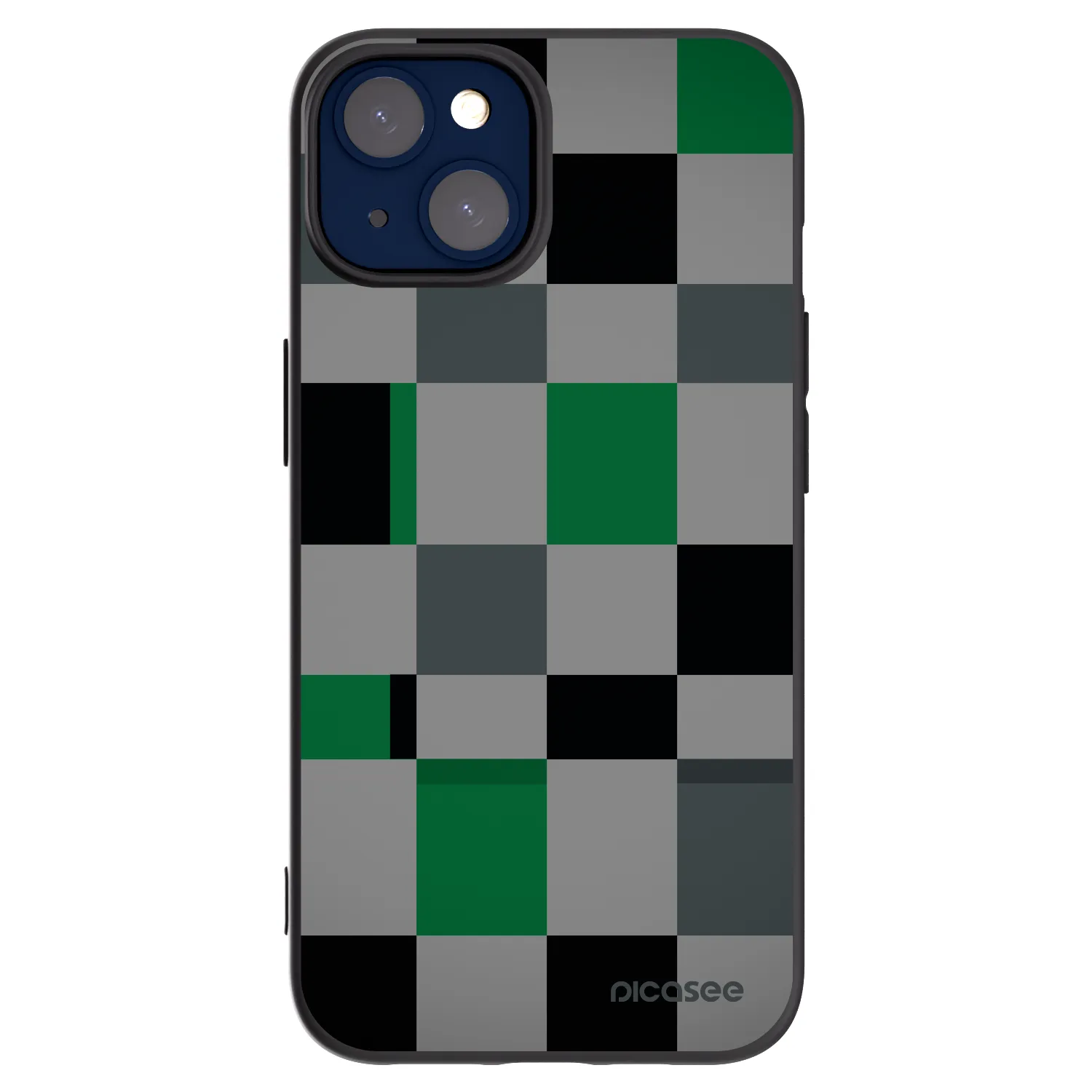 Picasee fekete szilikon tok az alábbi mobiltelefonokra Apple iPhone 14 - Block Grid