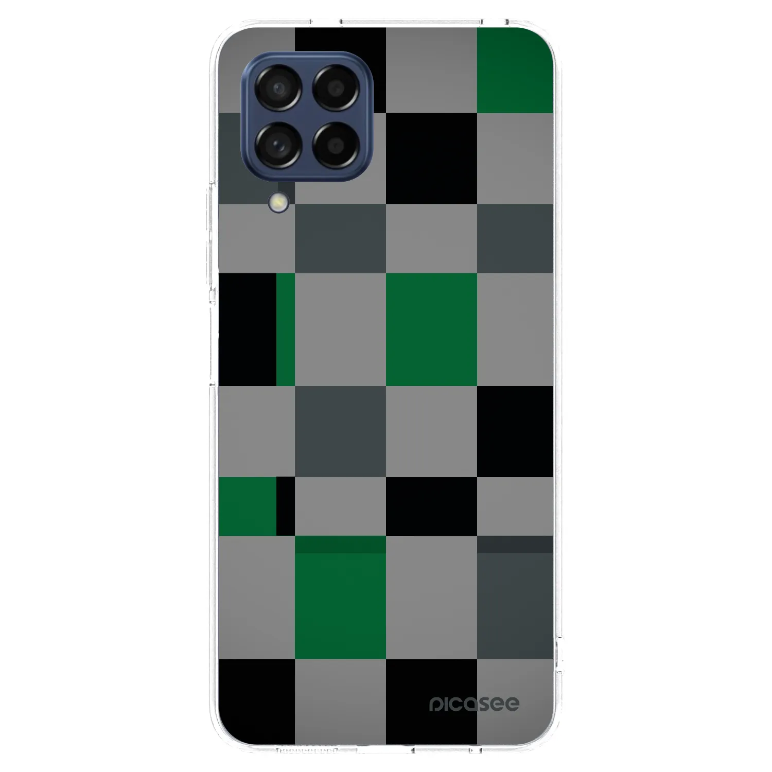 Picasee átlátszó szilikon tok az alábbi mobiltelefonokra Samsung Galaxy M53 5G - Block Grid