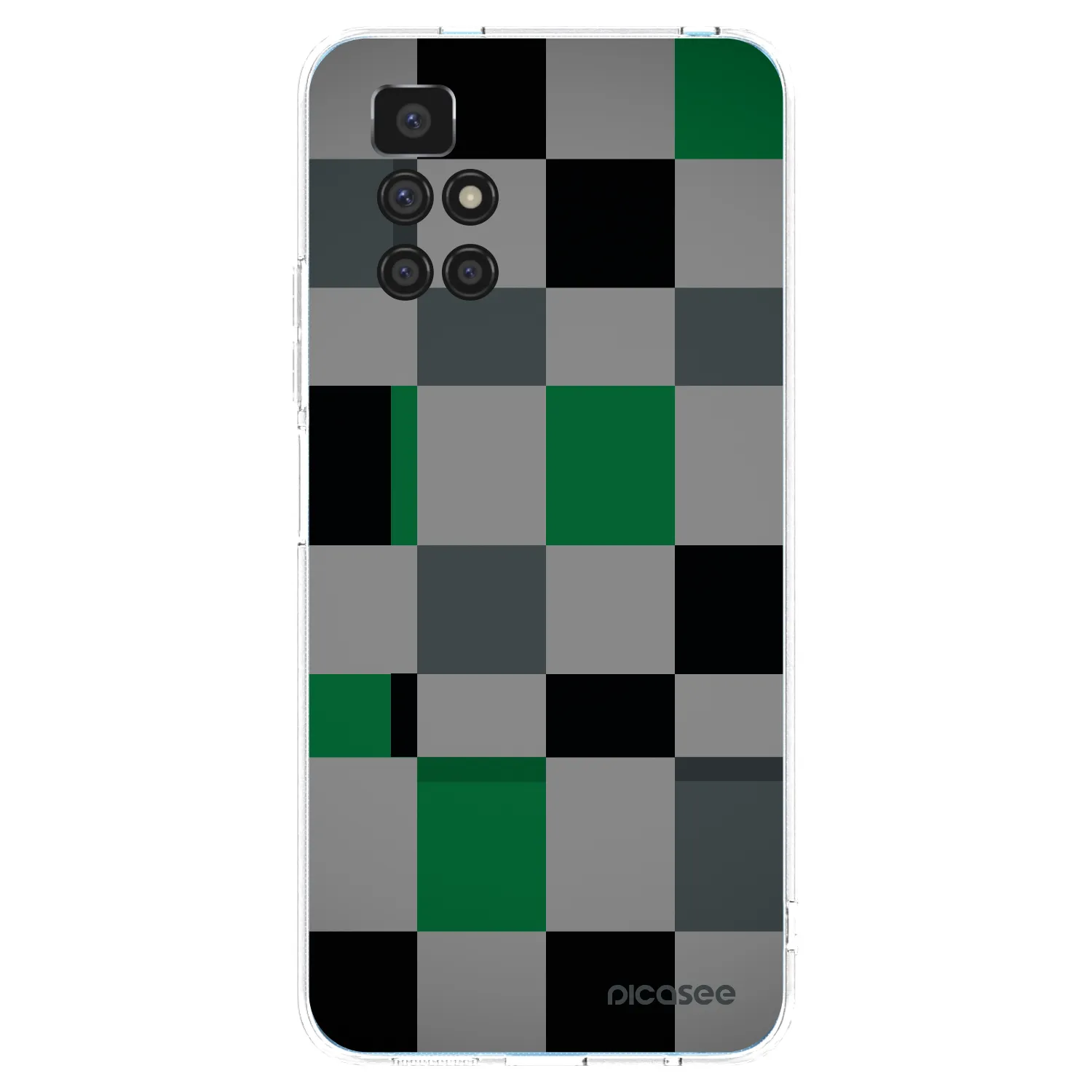 Picasee átlátszó szilikon tok az alábbi mobiltelefonokra Xiaomi Redmi 10 (2022) - Block Grid