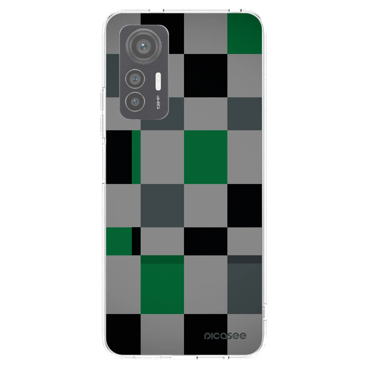 Picasee átlátszó szilikon tok az alábbi mobiltelefonokra Xiaomi 12 Lite - Block Grid