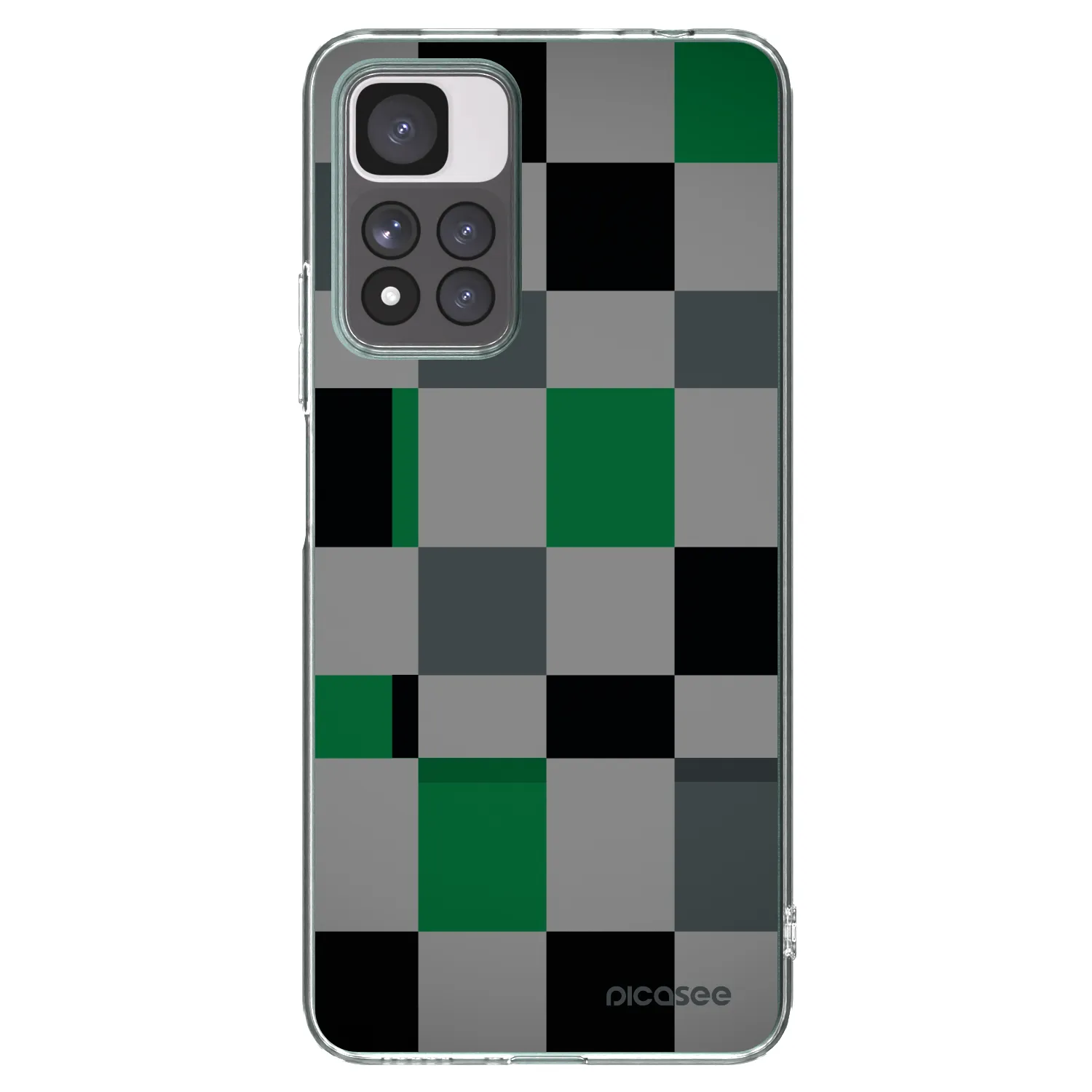 Picasee átlátszó szilikon tok az alábbi mobiltelefonokra Xiaomi Redmi Note 11 Pro+ 5G - Block Grid