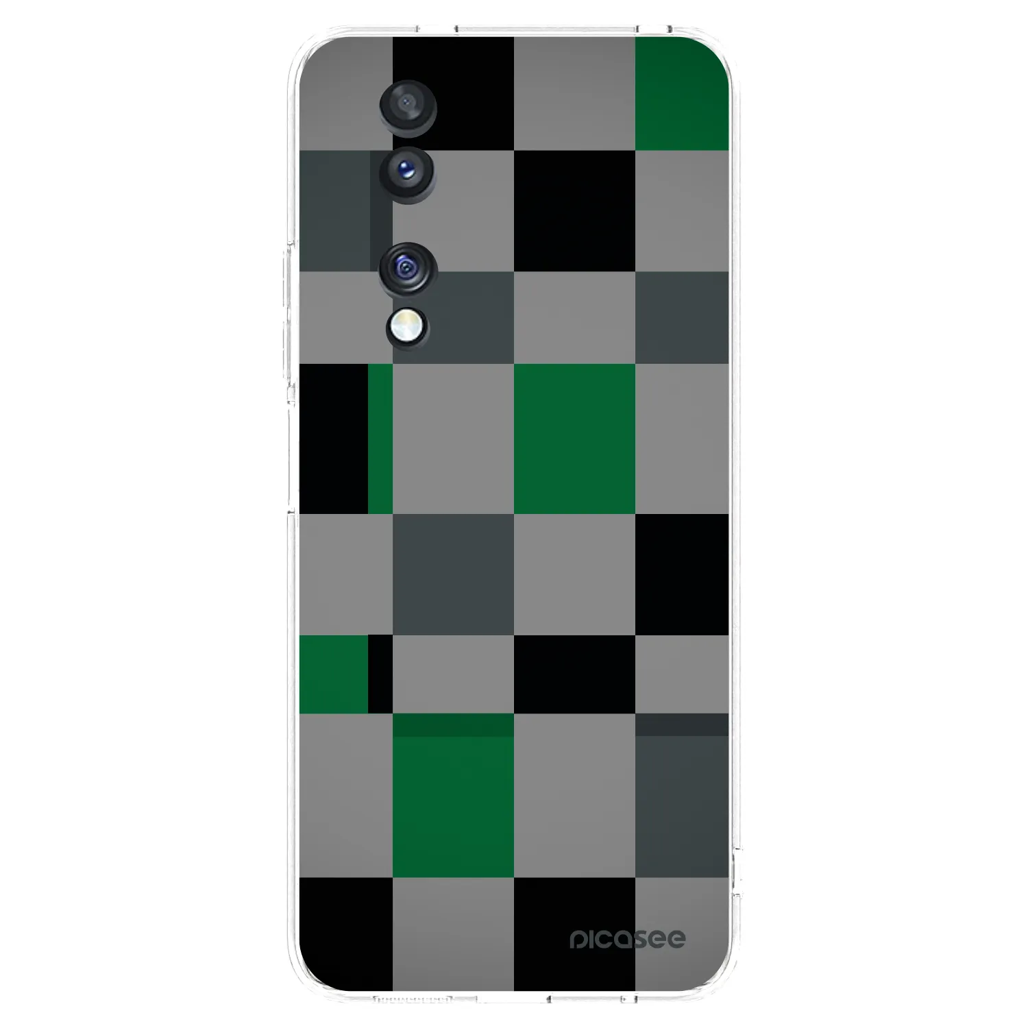Picasee átlátszó szilikon tok az alábbi mobiltelefonokra Honor 70 - Block Grid