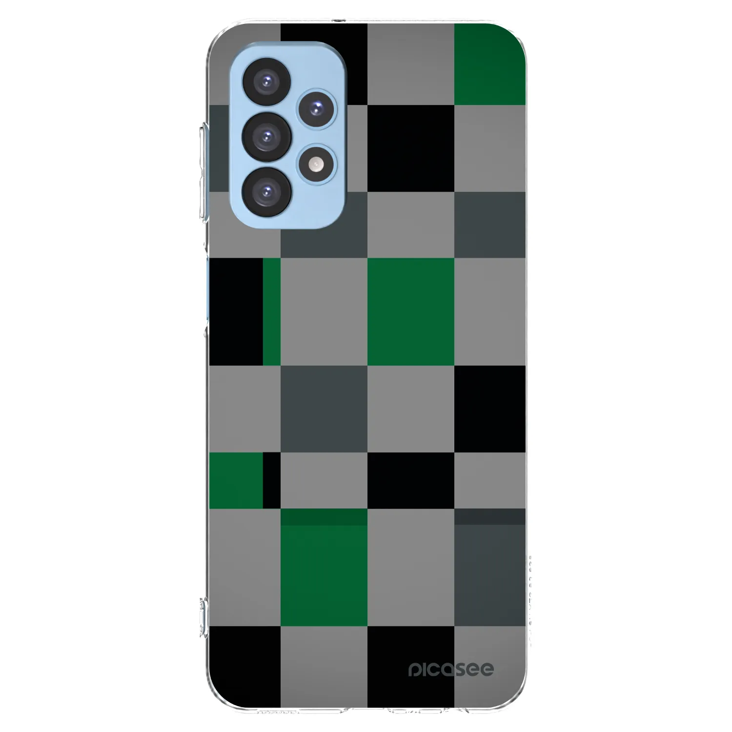 Picasee átlátszó szilikon tok az alábbi mobiltelefonokra Samsung Galaxy A23 A235F 4G - Block Grid