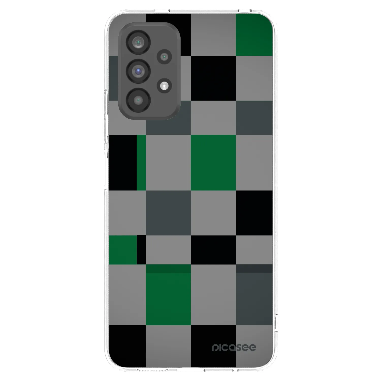 Picasee átlátszó szilikon tok az alábbi mobiltelefonokra Samsung Galaxy A73 5G - Block Grid