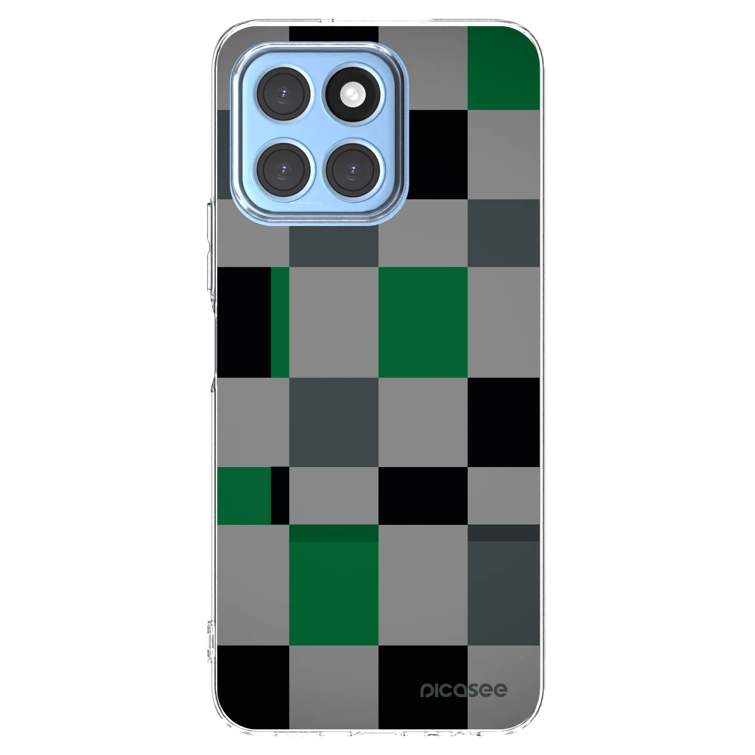 Picasee átlátszó szilikon tok az alábbi mobiltelefonokra Honor X8 5G - Block Grid