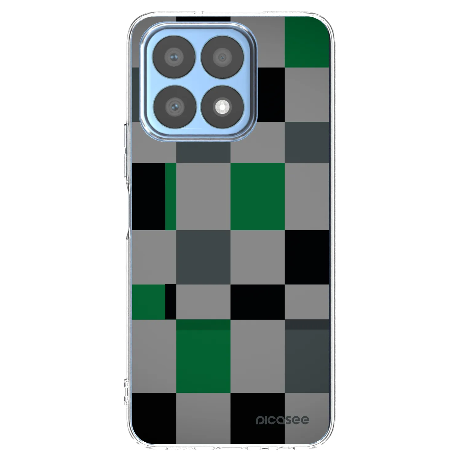 Picasee átlátszó szilikon tok az alábbi mobiltelefonokra Honor X8a - Block Grid