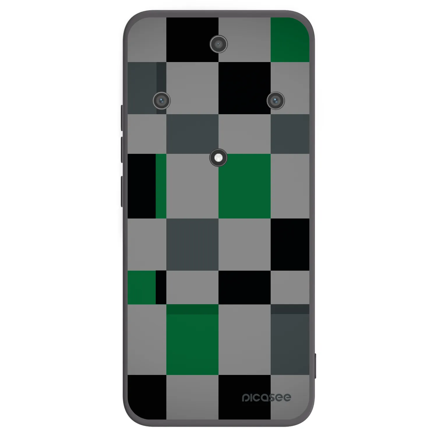 Picasee fekete szilikon tok az alábbi mobiltelefonokra Honor Magic5 Lite 5G - Block Grid