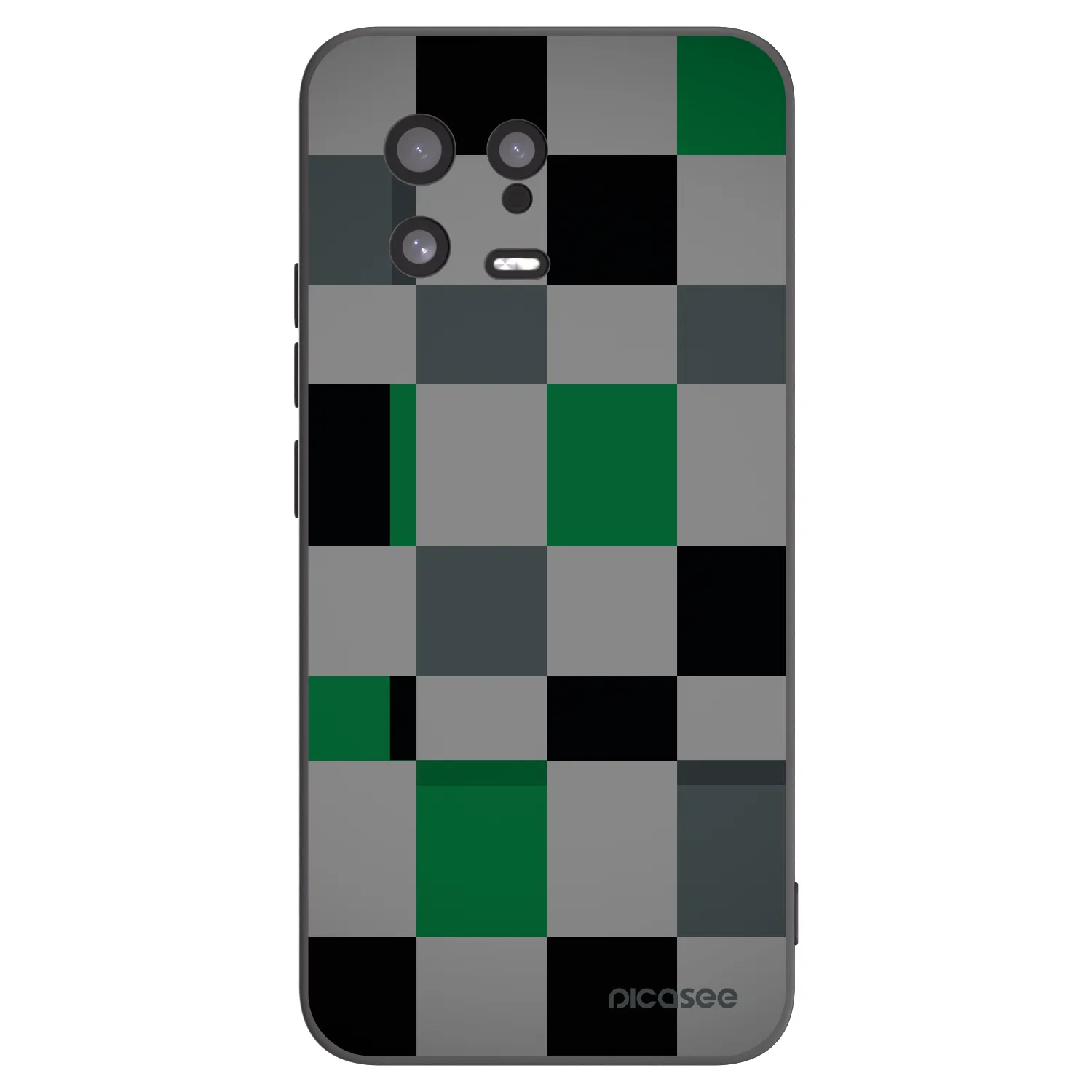 Picasee fekete szilikon tok az alábbi mobiltelefonokra Xiaomi 13 - Block Grid