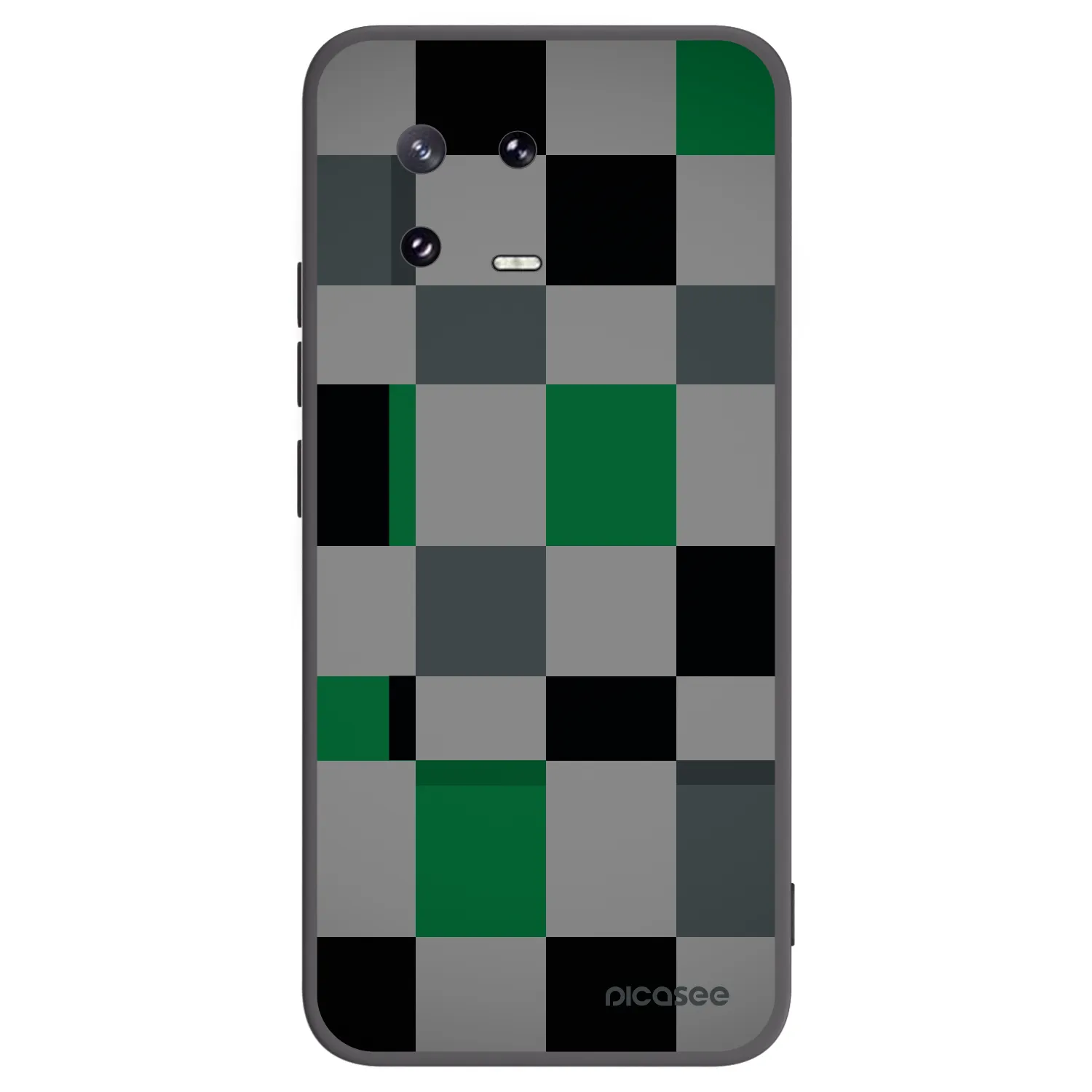 Picasee fekete szilikon tok az alábbi mobiltelefonokra Xiaomi 13 Pro - Block Grid