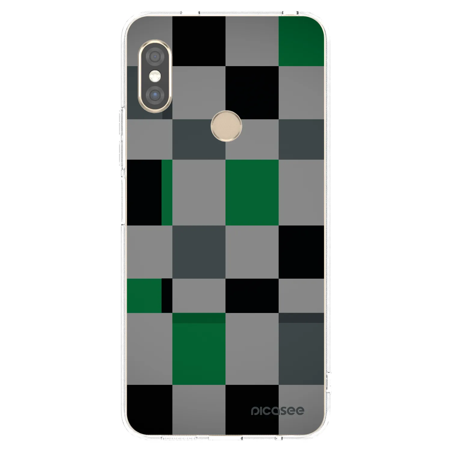 Picasee átlátszó szilikon tok az alábbi mobiltelefonokra Xiaomi Redmi Note 5 Global - Block Grid