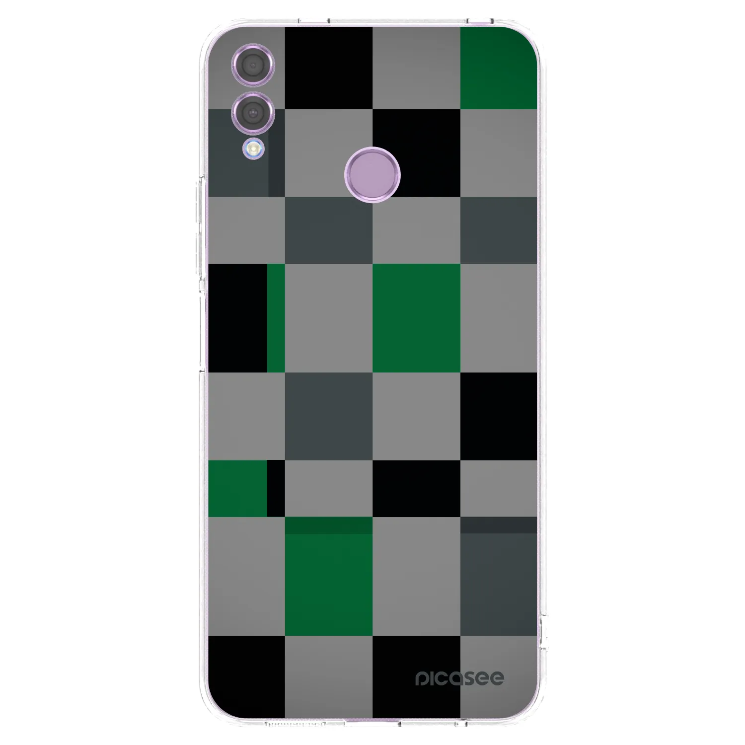 Picasee átlátszó szilikon tok az alábbi mobiltelefonokra Honor 8X - Block Grid