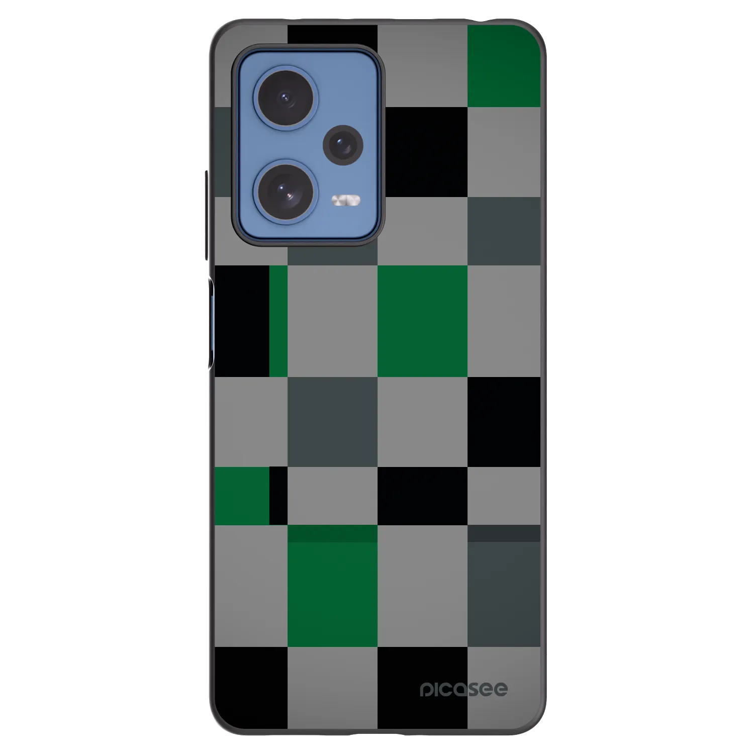 Picasee fekete szilikon tok az alábbi mobiltelefonokra Xiaomi Redmi Note 12 Pro 5G - Block Grid