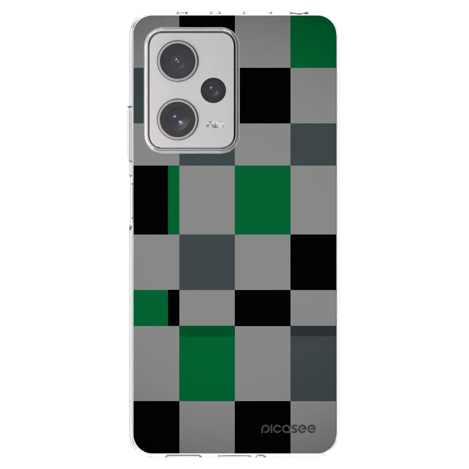 Picasee átlátszó szilikon tok az alábbi mobiltelefonokra Xiaomi Redmi Note 12 Pro+ 5G - Block Grid