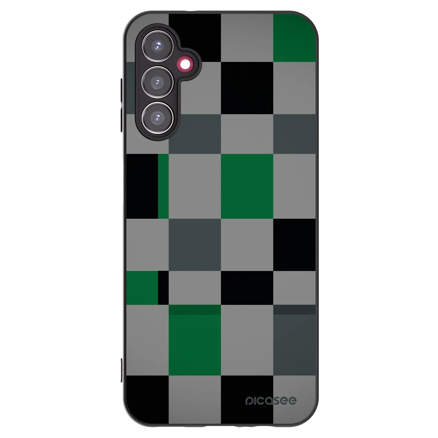 Picasee fekete szilikon tok az alábbi mobiltelefonokra Samsung Galaxy A14 4G A145R - Block Grid
