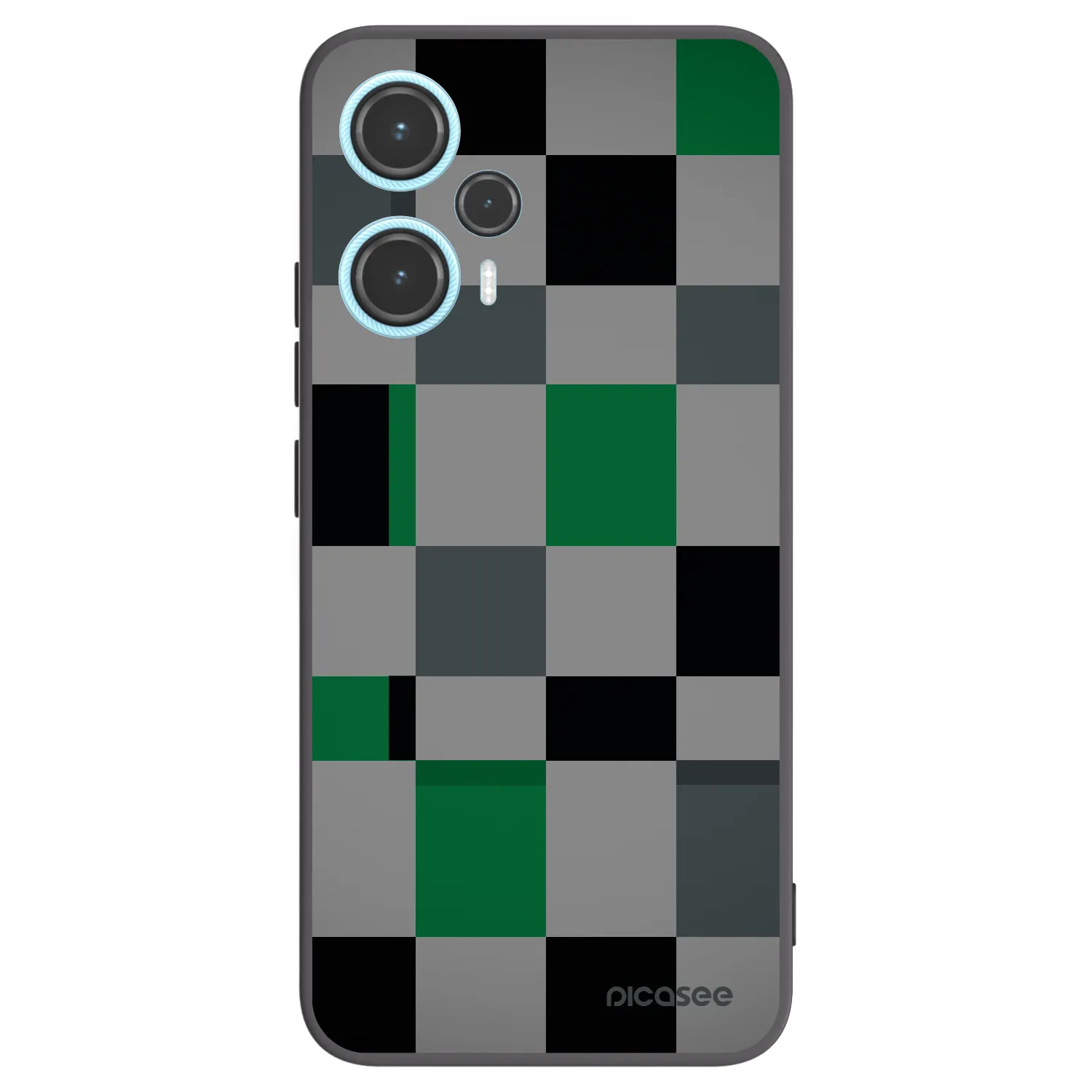 Picasee fekete szilikon tok az alábbi mobiltelefonokra Xiaomi Poco F5 - Block Grid