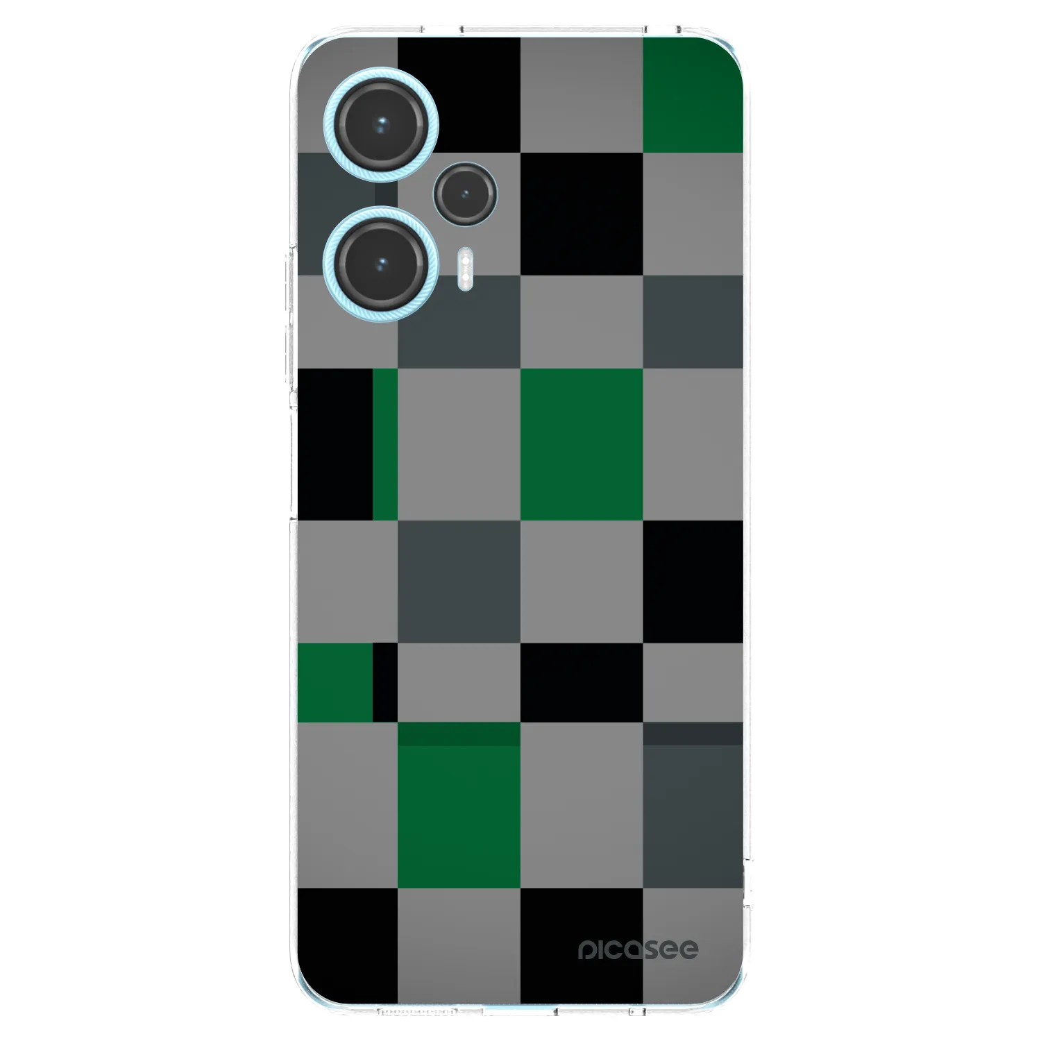 Picasee átlátszó szilikon tok az alábbi mobiltelefonokra Xiaomi Poco F5 - Block Grid