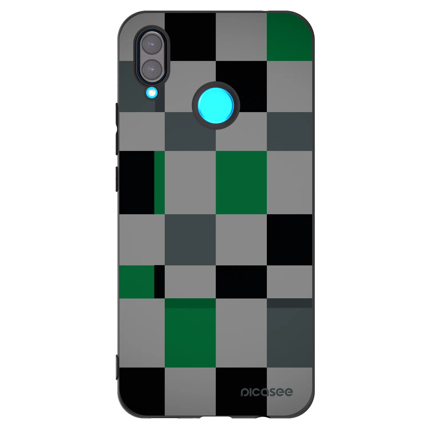 Picasee fekete szilikon tok az alábbi mobiltelefonokra Huawei Nova 3i - Block Grid