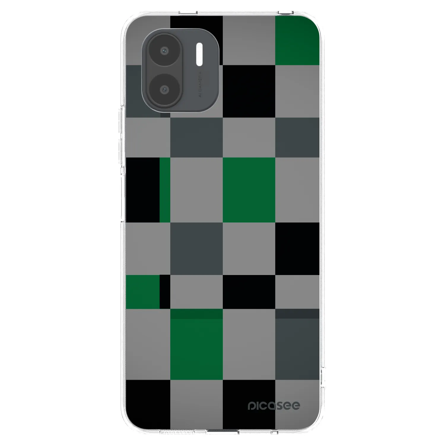 Picasee átlátszó szilikon tok az alábbi mobiltelefonokra Xiaomi Redmi A2 - Block Grid