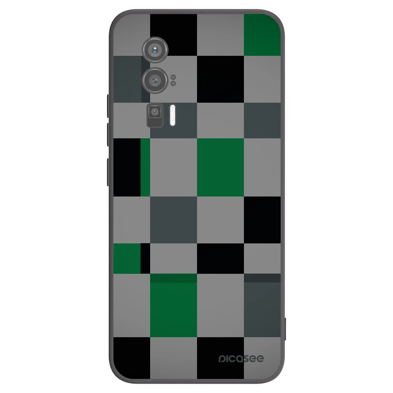 Picasee fekete szilikon tok az alábbi mobiltelefonokra Xiaomi Poco F5 Pro 5G - Block Grid