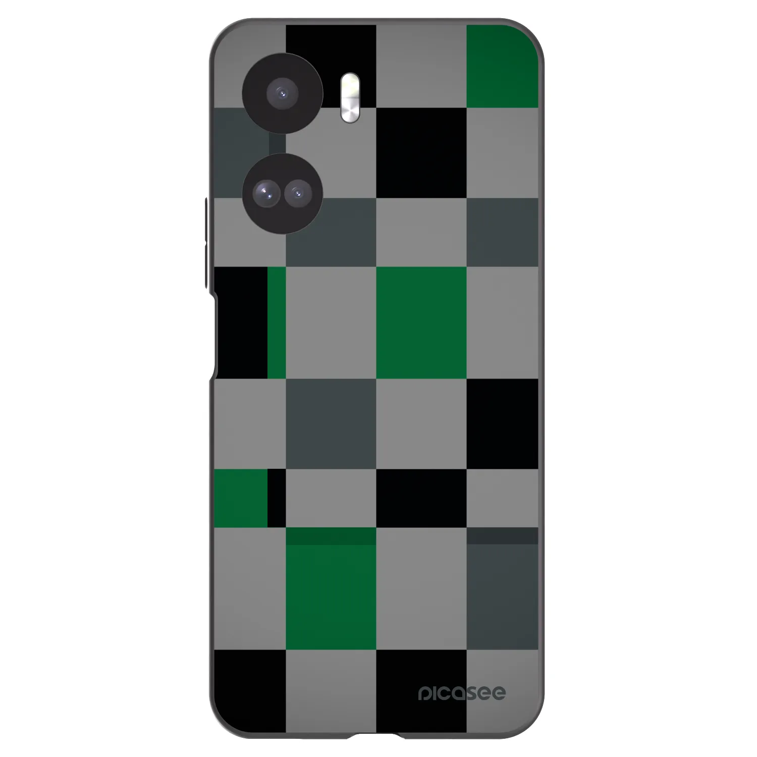 Picasee fekete szilikon tok az alábbi mobiltelefonokra Honor 90 Lite 5G - Block Grid