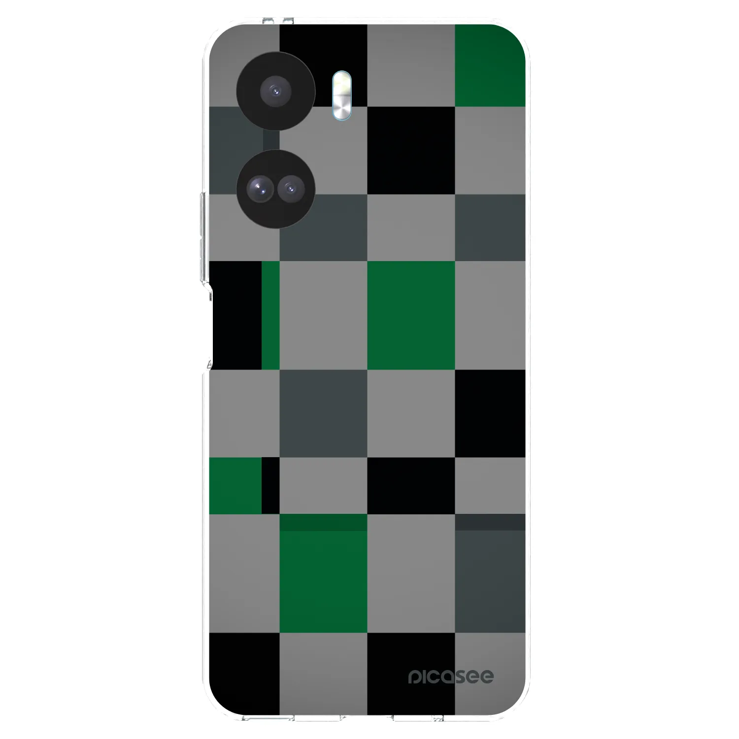 Picasee átlátszó szilikon tok az alábbi mobiltelefonokra Honor 90 Lite 5G - Block Grid