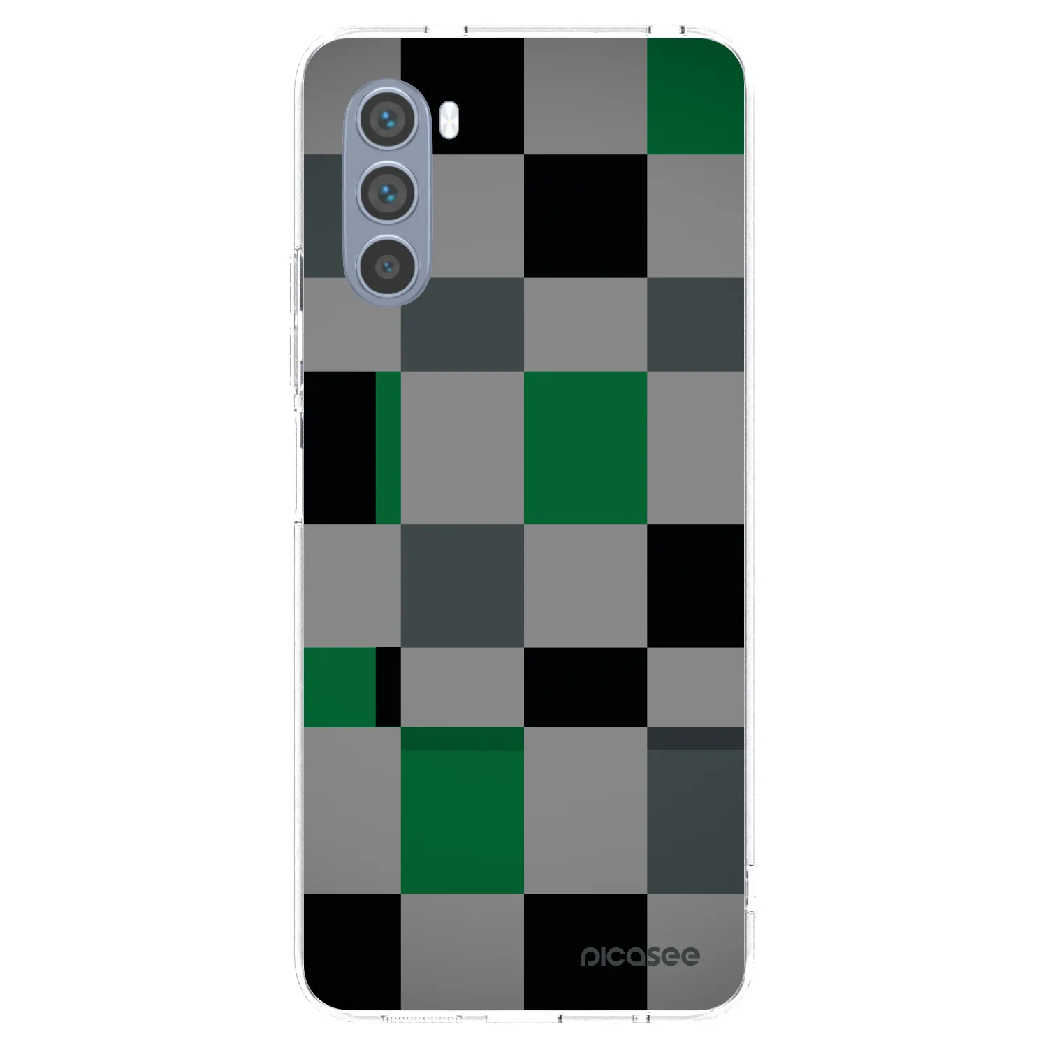 Picasee átlátszó szilikon tok az alábbi mobiltelefonokra Motorola Moto G62 - Block Grid
