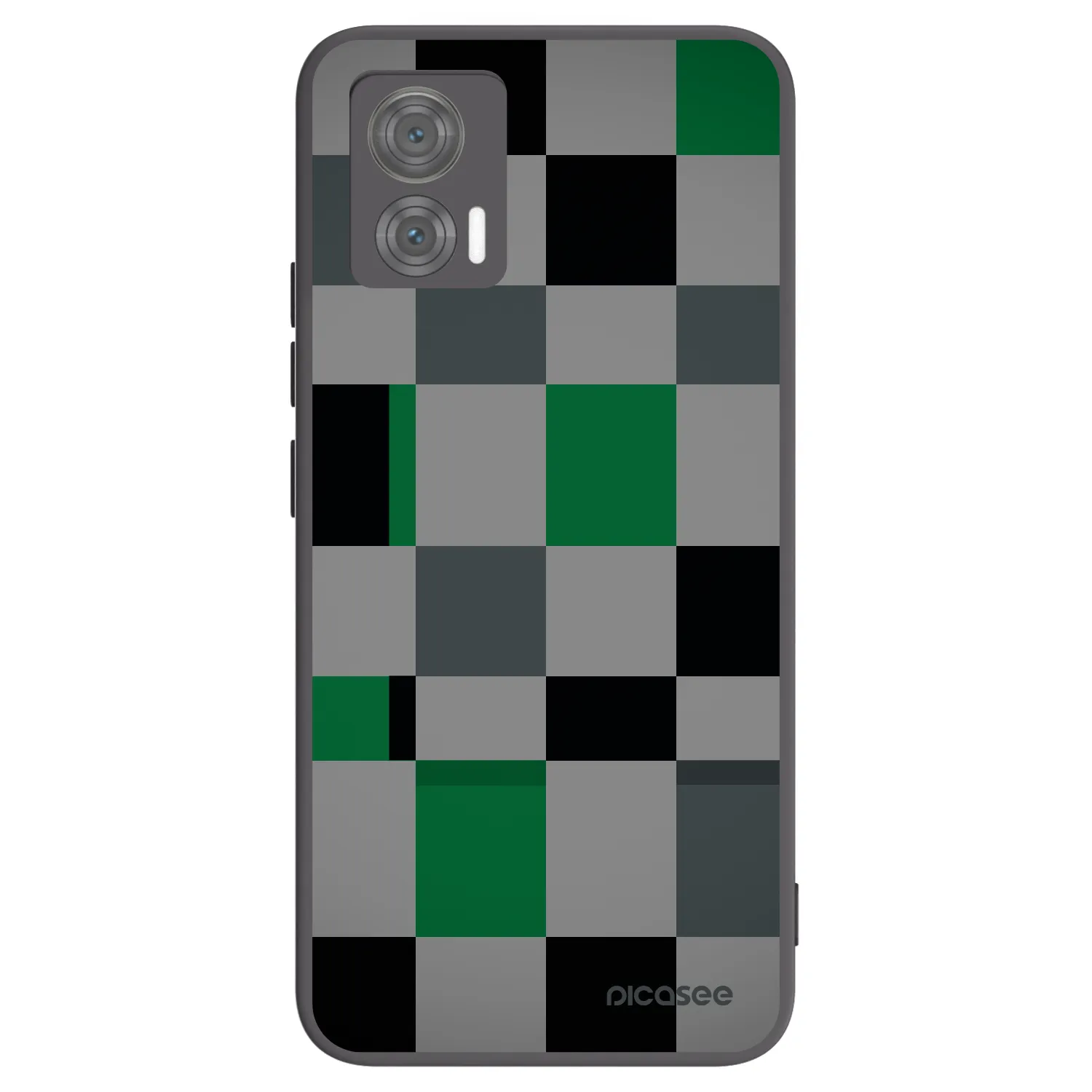 Picasee fekete szilikon tok az alábbi mobiltelefonokra Motorola Edge 30 Neo - Block Grid